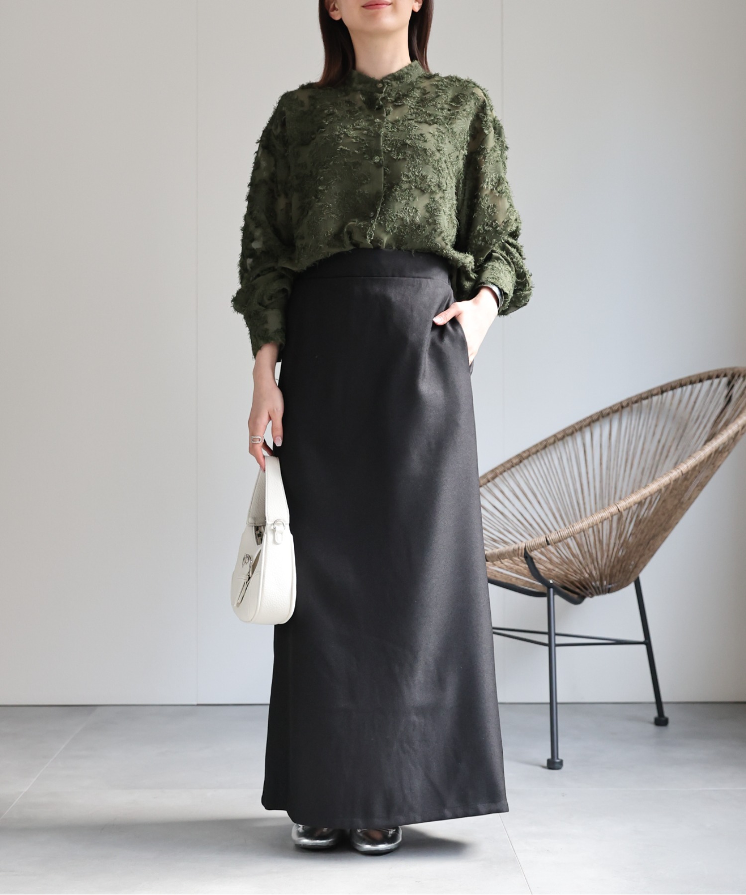 model：162cm 着用サイズ：F