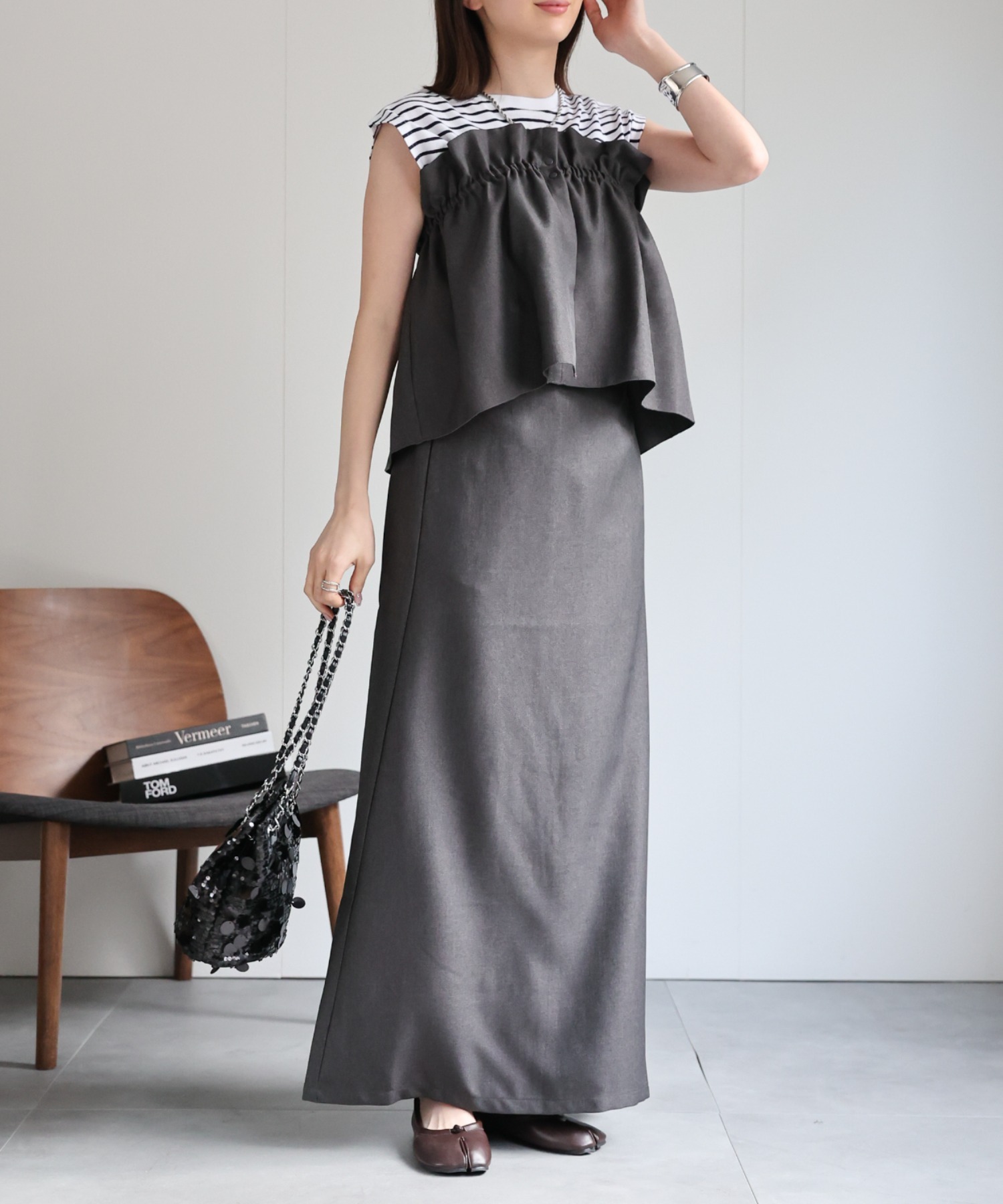 model：162cm 着用サイズ：F