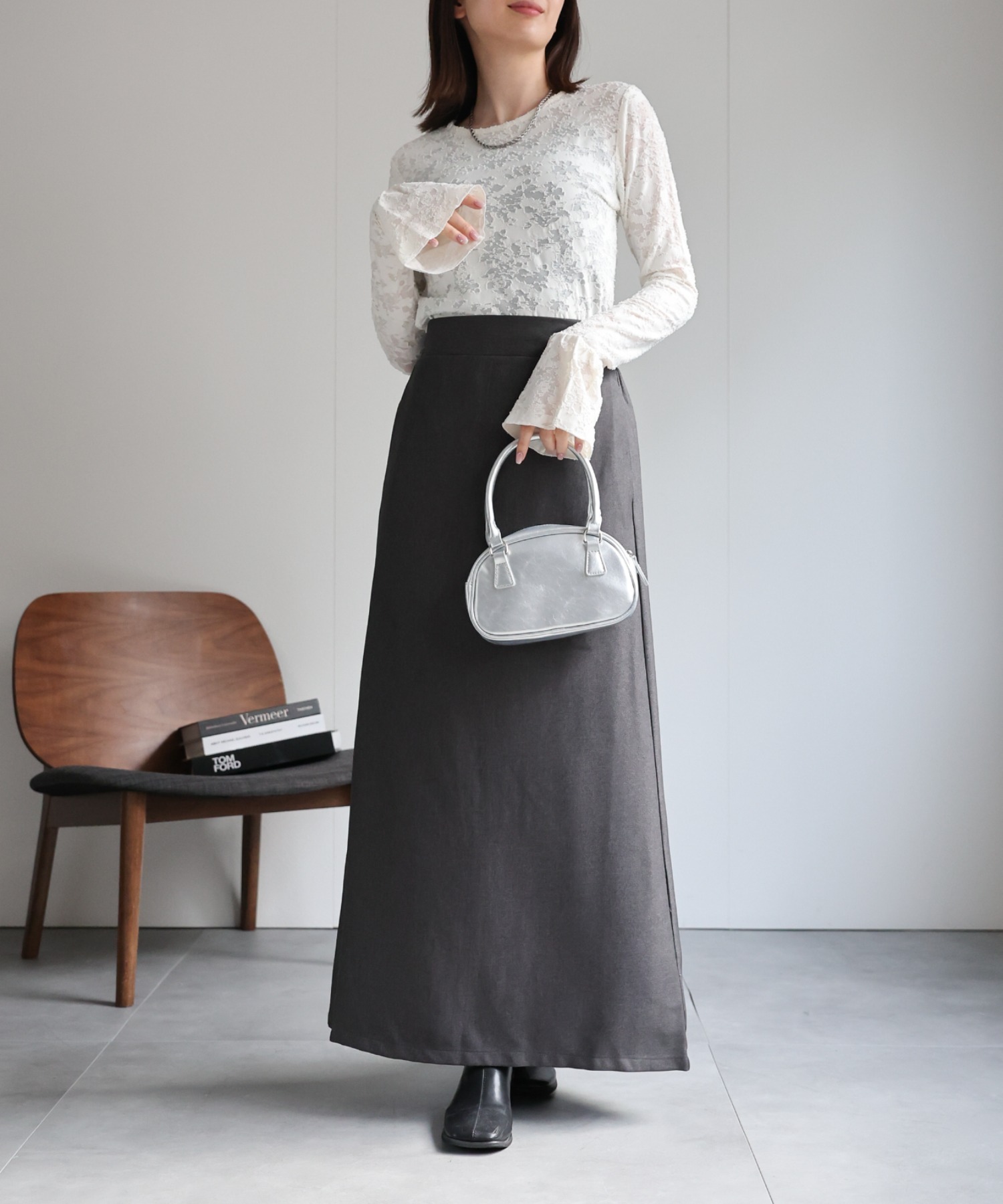 model：162cm 着用サイズ：F