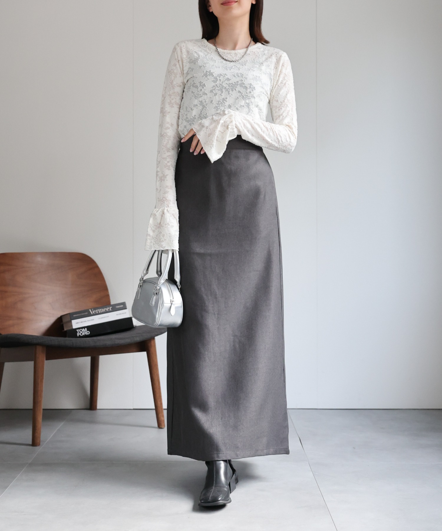 model：162cm 着用サイズ：F