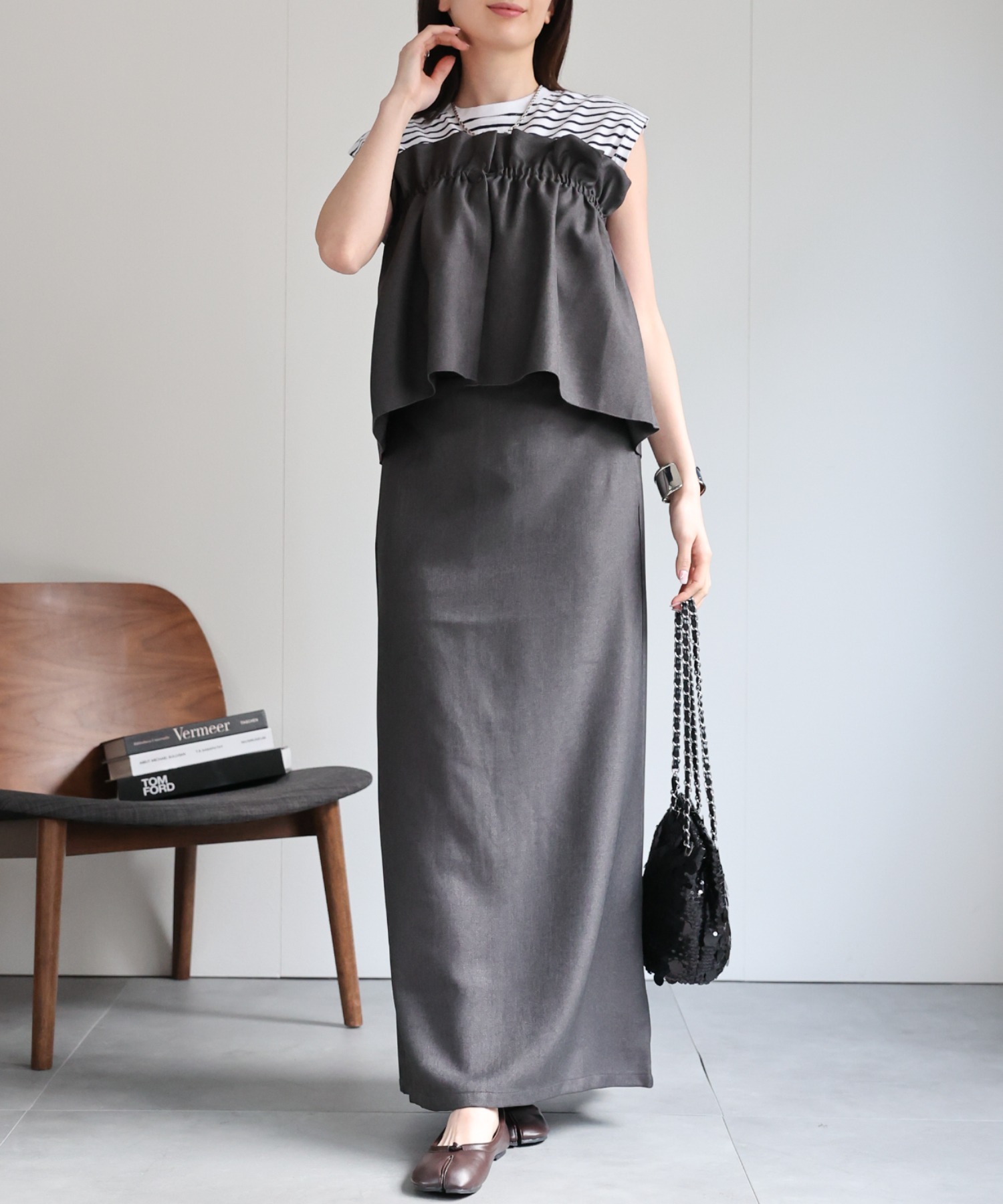 model：162cm 着用サイズ：F
