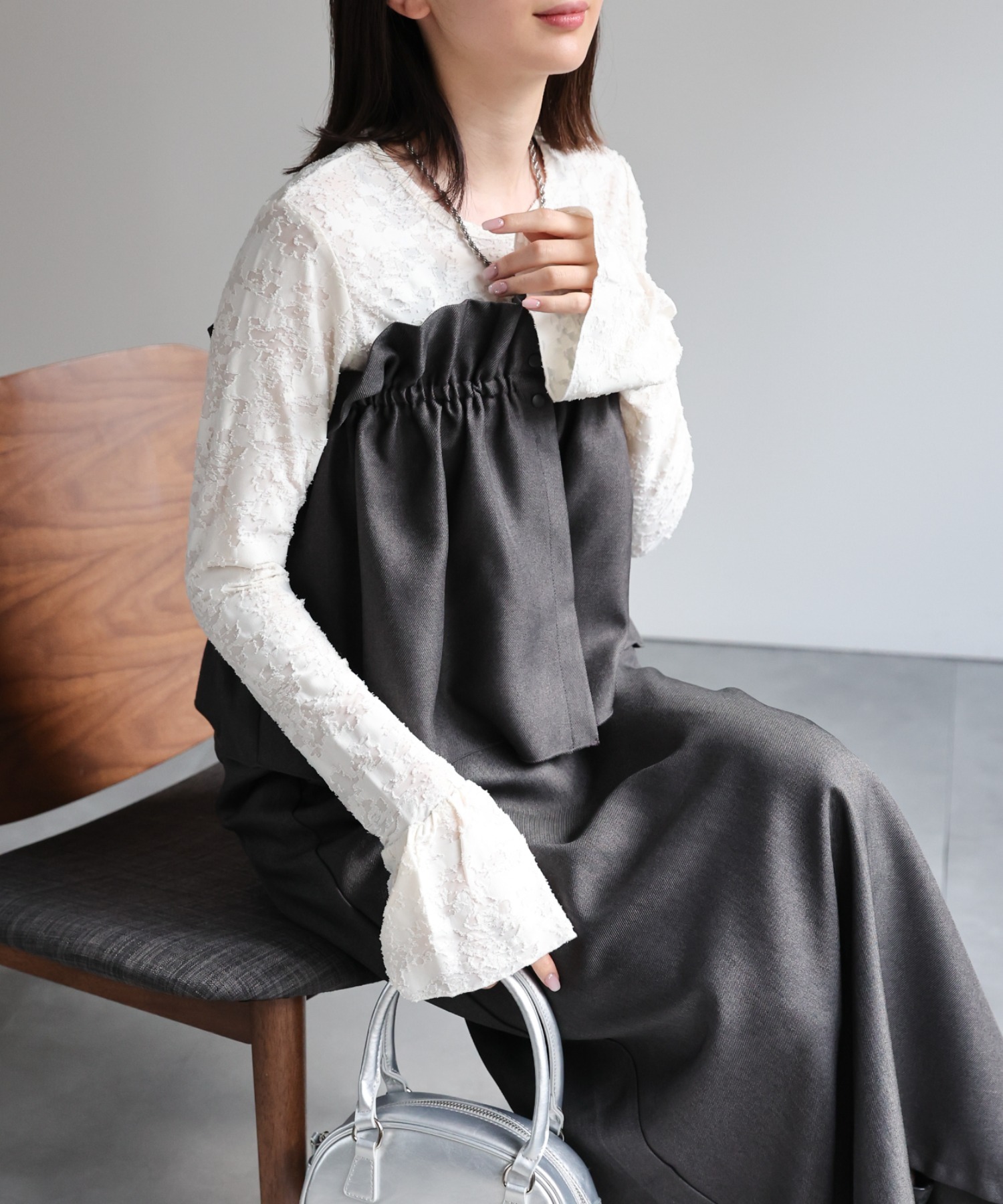 model：162cm 着用サイズ：F