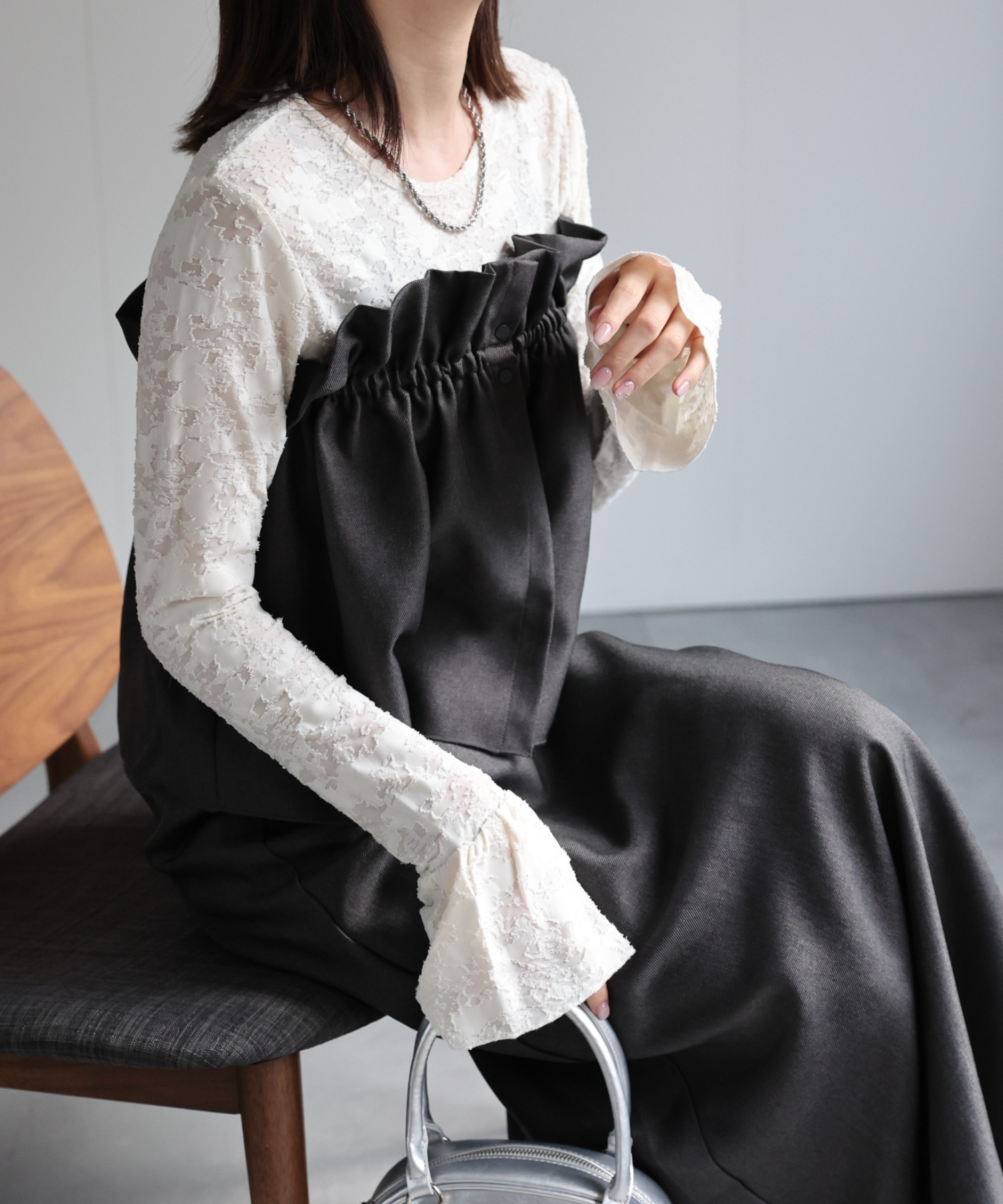model：162cm 着用サイズ：F