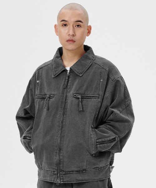 mahagrid/マハグリッド』OVERDYED BIKER JACKET/バイカージャケット