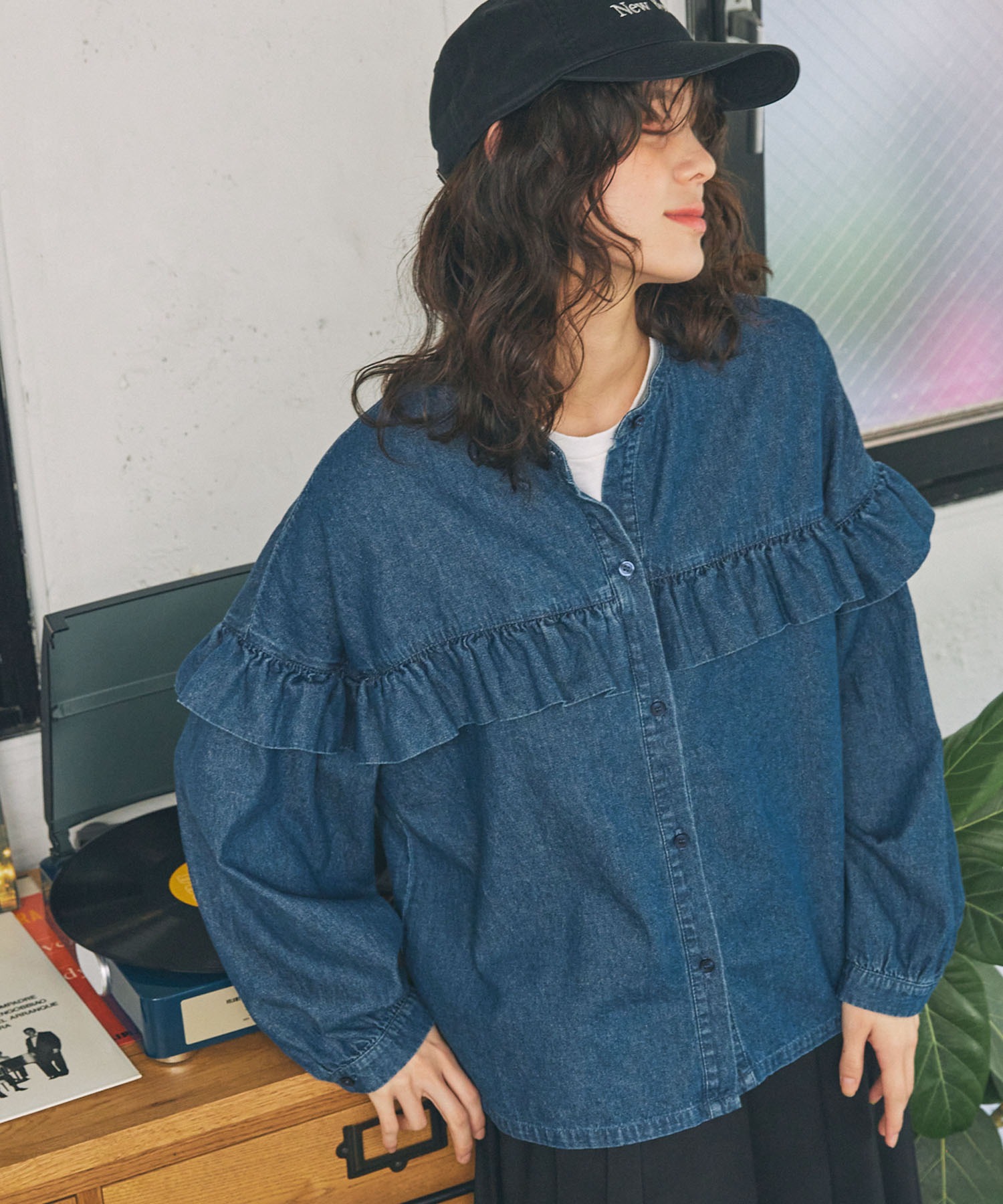 JOURNAL STANDARD relume｜《追加8》デニムフリルブラウス | Rakuten  Fashion(楽天ファッション／旧楽天ブランドアベニュー)KW9961