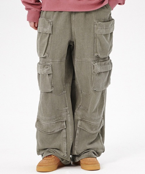 mahagrid/マハグリッド』OVERDYED UTILITY PANT