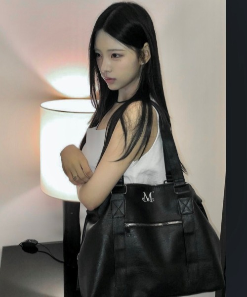 MUCENT(ムセント)/ブランド直輸入正規品 大容量 A4サイズ PC収納可能 2WAY ショルダーバッグ トートバッグ/PRIME WRINKLE LEATHER TOTE BAG