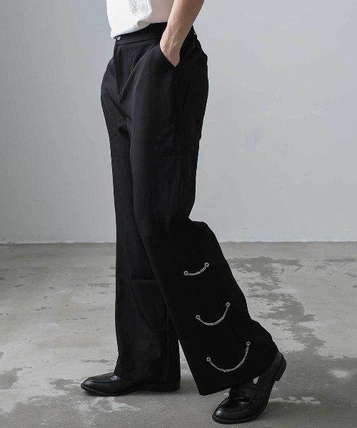 A'GEM/9 × .kom『BENUSTA/べネスタ』Side Chain Wide Pants