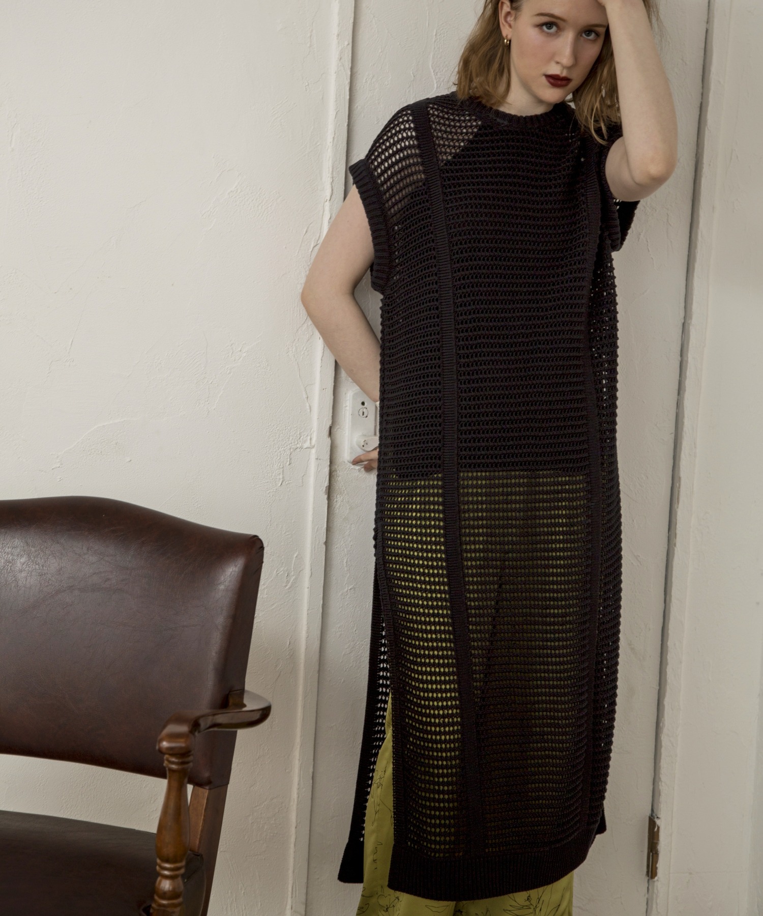 メッシュニットワンピース Kari Lili Retro Girl Online Store レトロガールオンラインストア