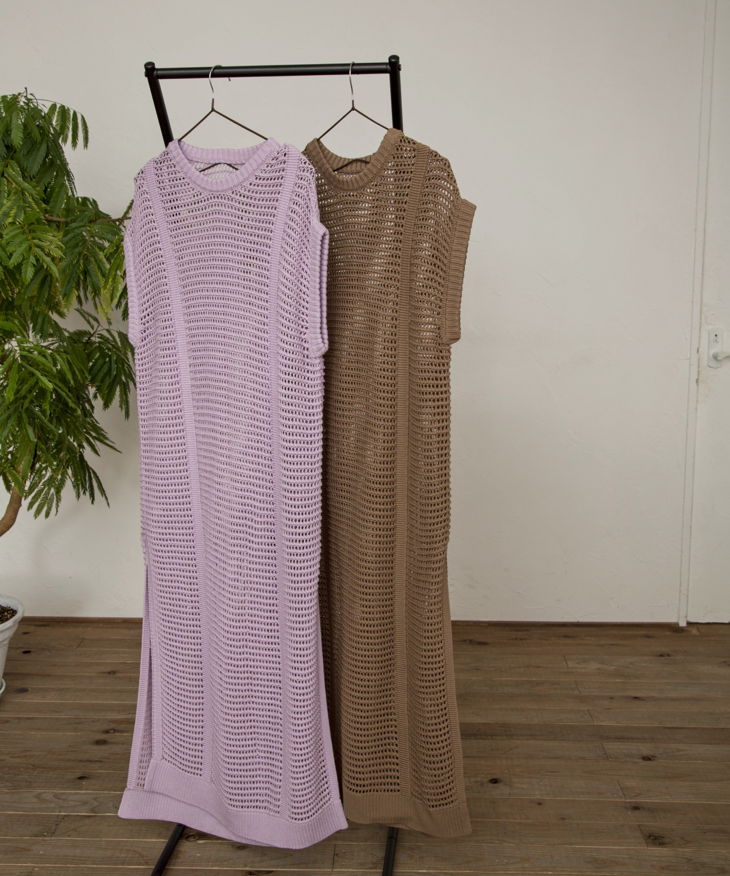 メッシュニットワンピース Kari Lili Retro Girl Online Store レトロガールオンラインストア