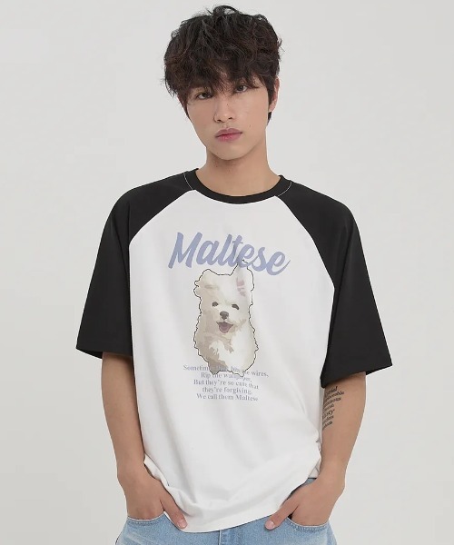 tシャツ A'GEM/9 × .kom 「WaiKei/ワイケイ」ルムイラストレーションラグランハーフスリーブTシャツ レディース メンズ A'GEM/9 × .kom 『WaiKei/ワイケイ』ルムイラストレーション