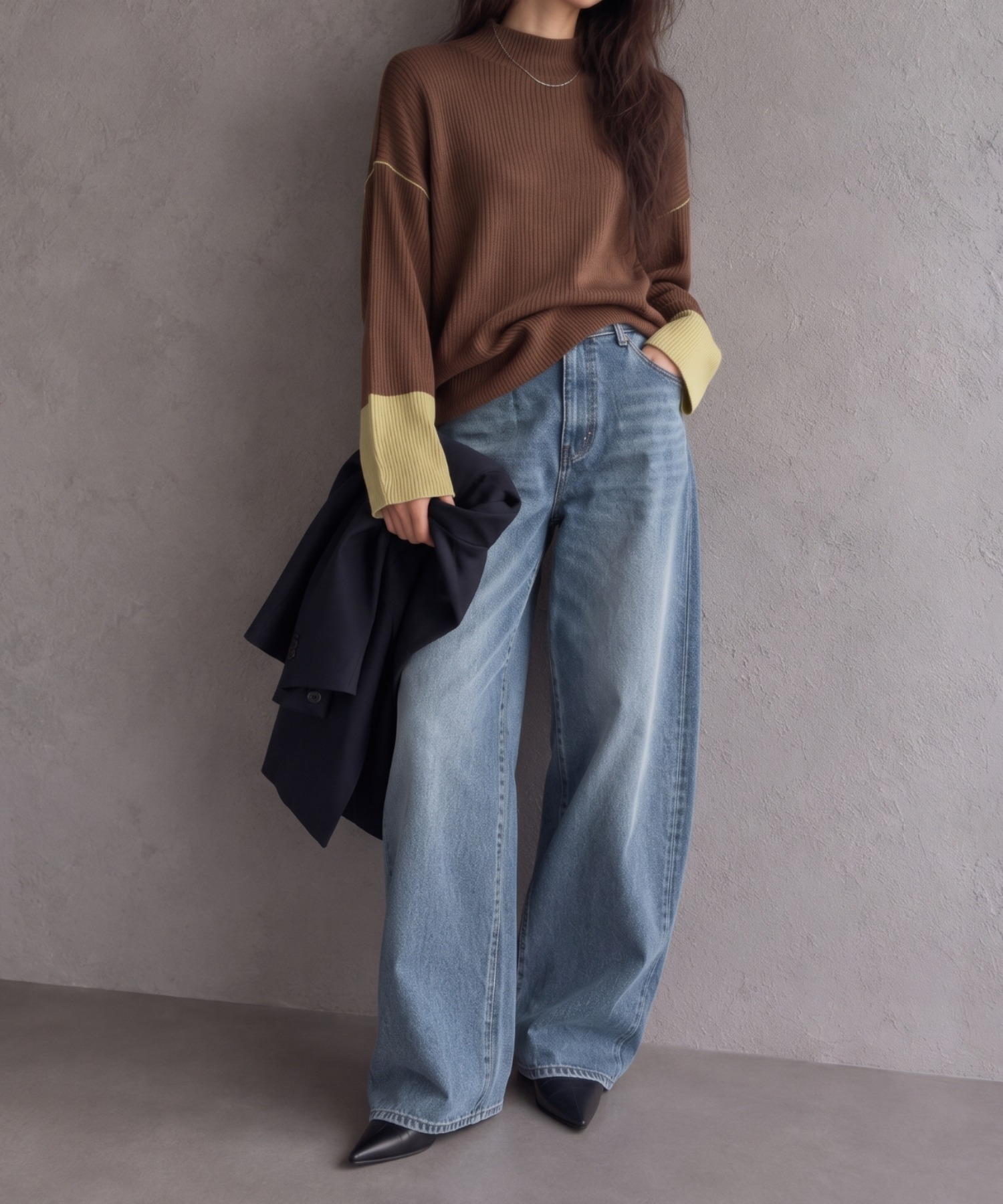 モデル身長；158cm
着用サイズ：FREE