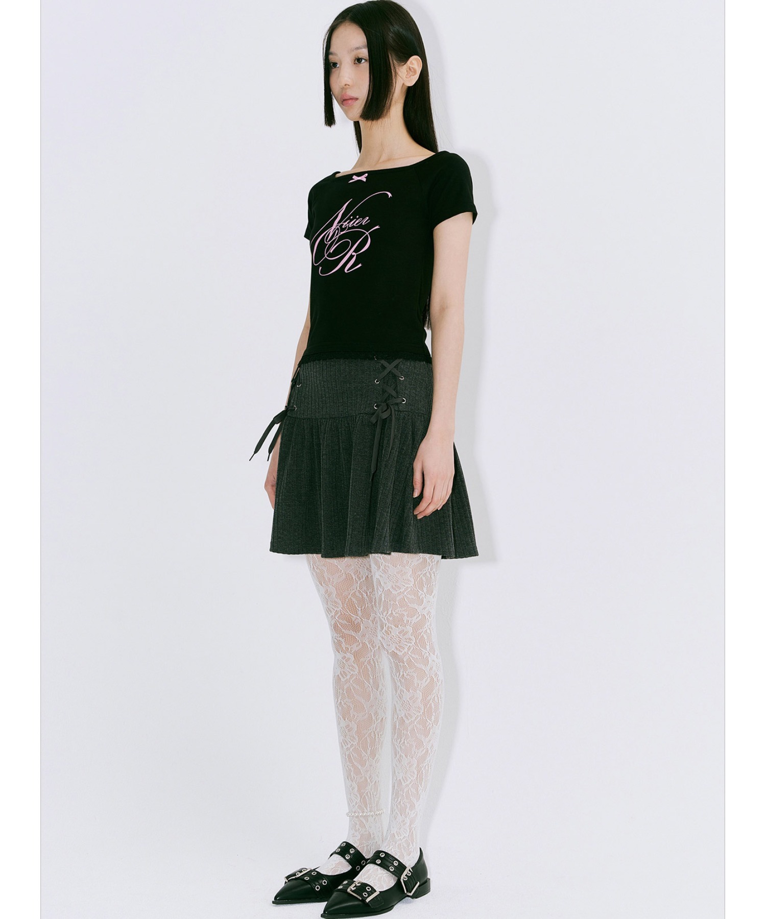 A'GEM/9 × .kom『NIIER NOR/ニア ノア』 『韓国ブランドセレクト/韓国ブランドセレクト』 LACE-UP BALLET  SKIRT/レースアップ バレエスカート 韓国ブランドセレクト│A'GEM/9×.KOM【公式】｜韓国・ストリートブランド通販サイト エージェムナイン  ドットケーオーエム