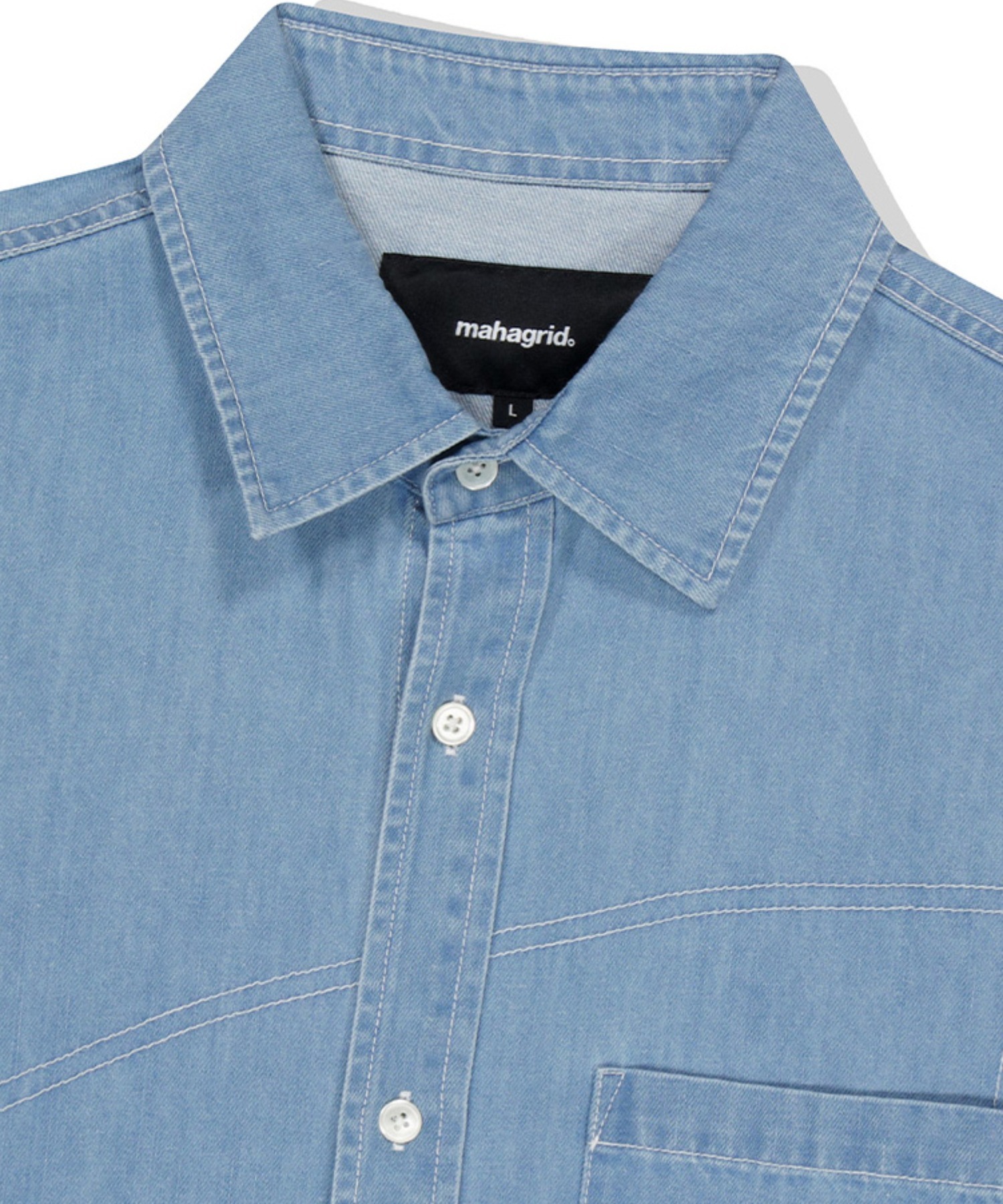 エムズグレイシー♡デニムシャツ 50%OFF【CAMBIO(カンビオ)】Distressed Paint Denim Shirts デニム