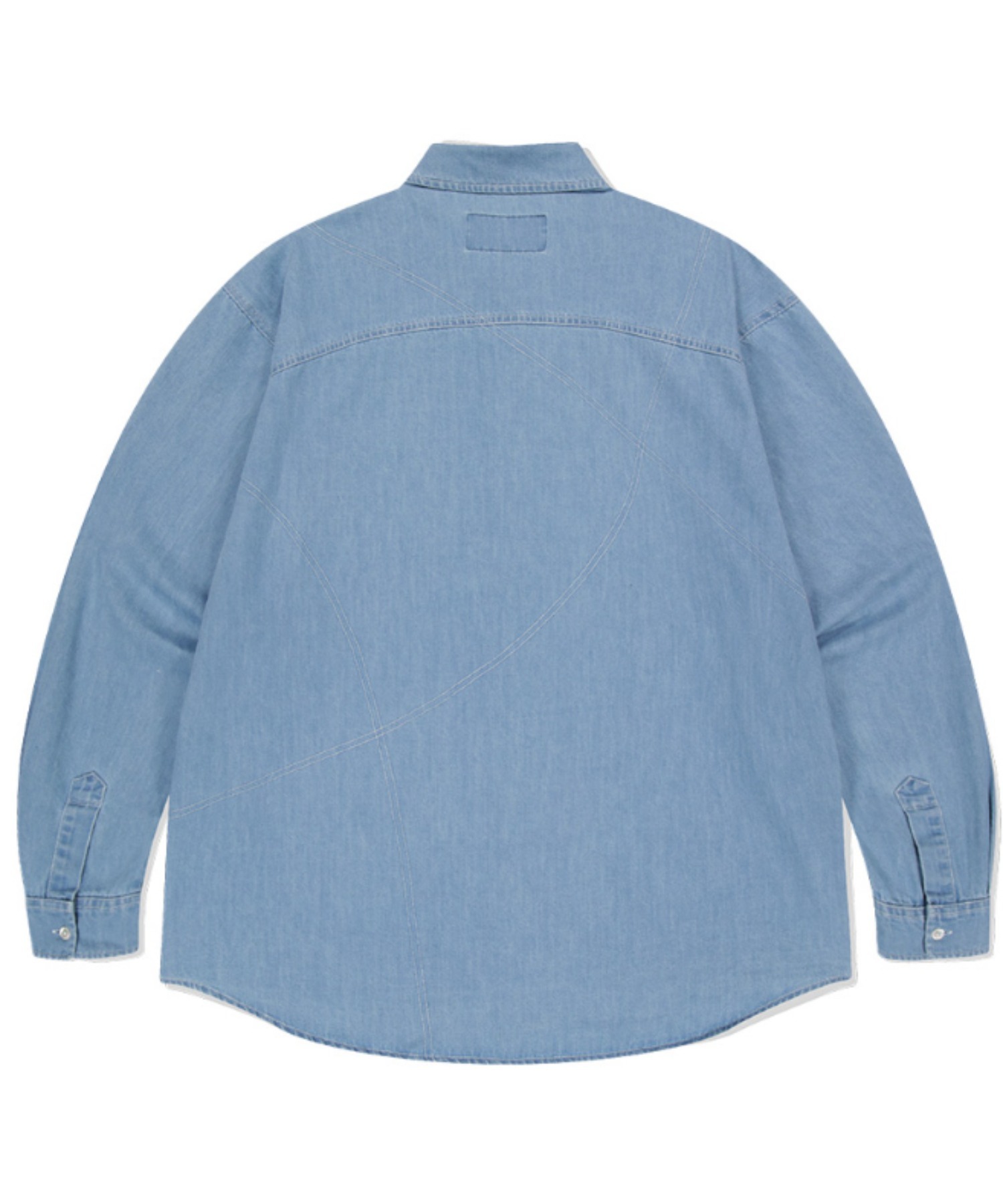 mahagrid/マハグリッド』STITCHED DENIM SHIRT/ステッチデニム シャツ
