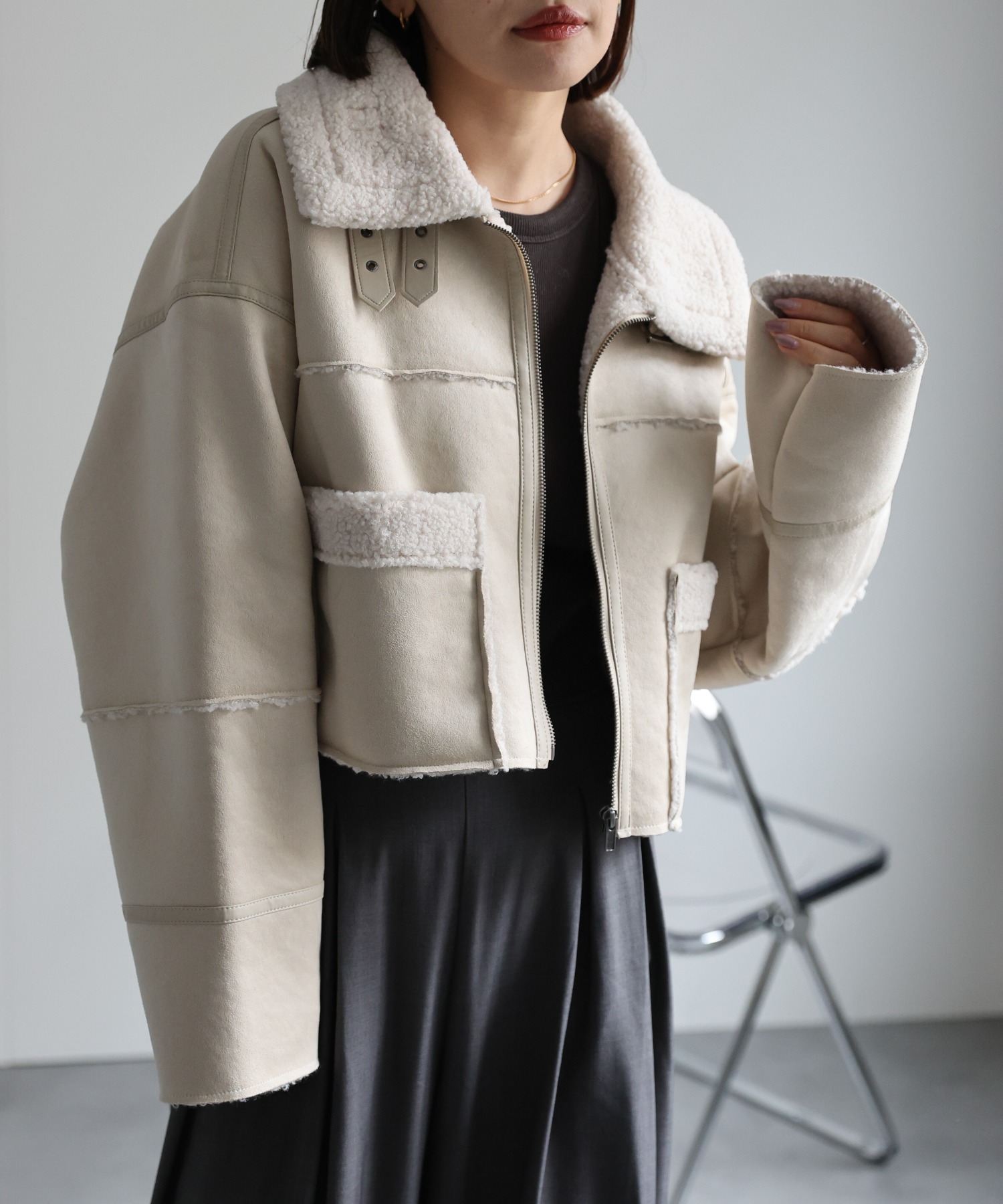 model：162cm 着用サイズ：FREE
