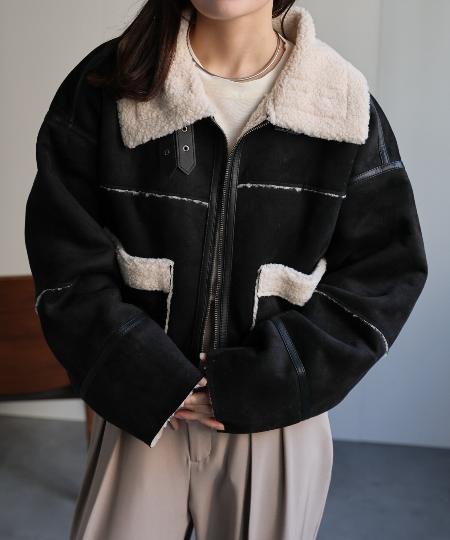 model：156cm 着用サイズ：FREE