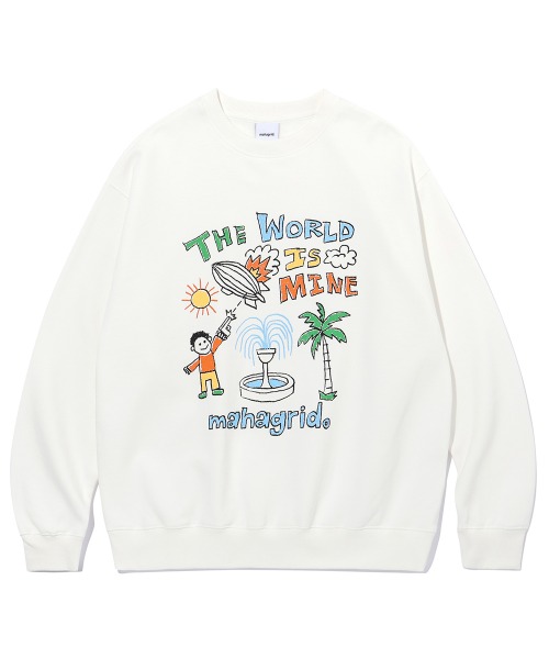 mahagrid/マハグリッド』CRAYON DOODLE SWEATSHIRT/クレヨンヌードル