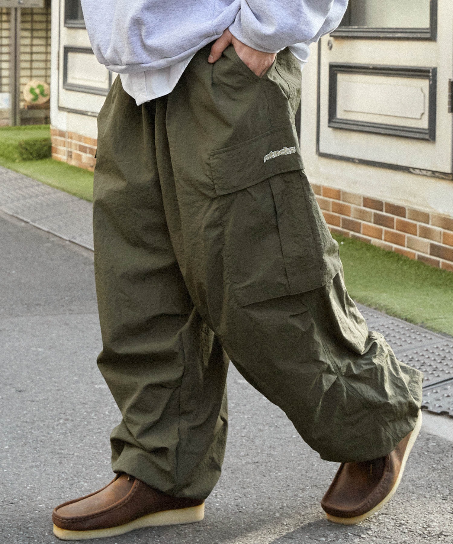 XL ワークパンツ 黒 ワイドパンツ メンズ カーゴパンツ ストリート