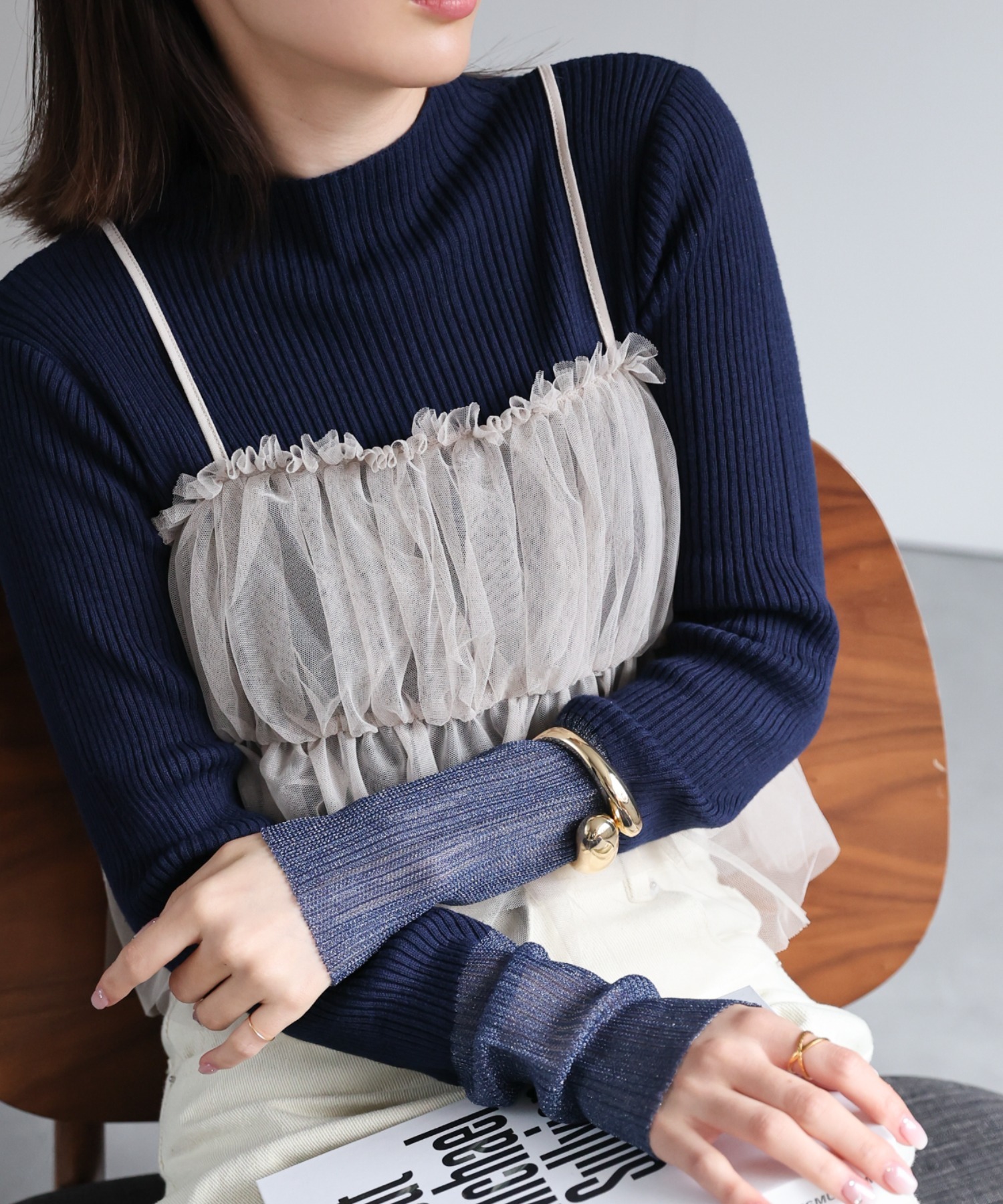 model：162cm 着用サイズ：F