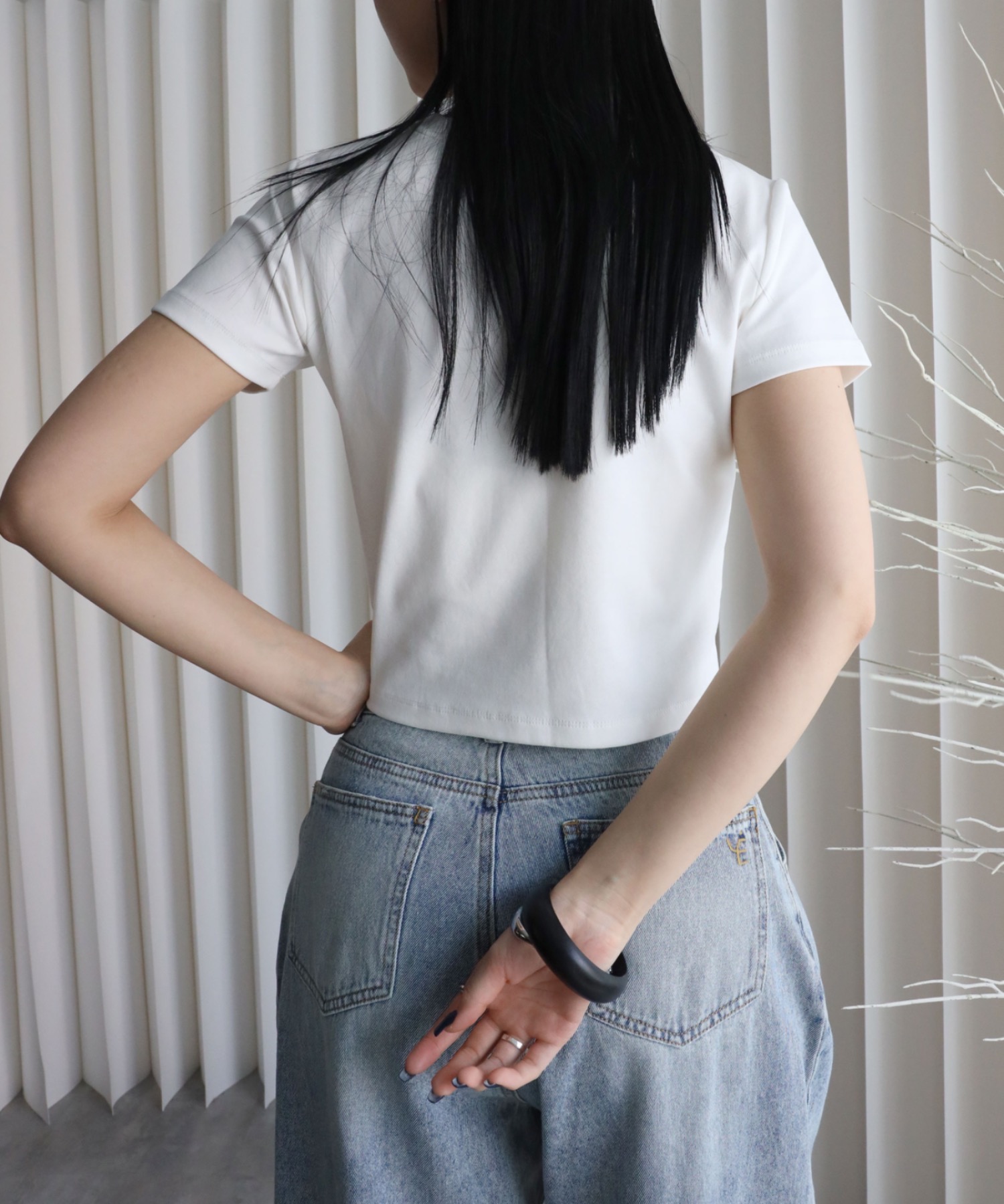 model：164cm. 着用サイズ：FREE
