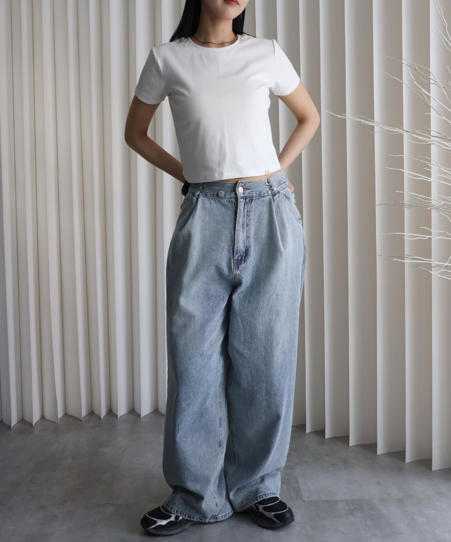 model：164cm. 着用サイズ：FREE