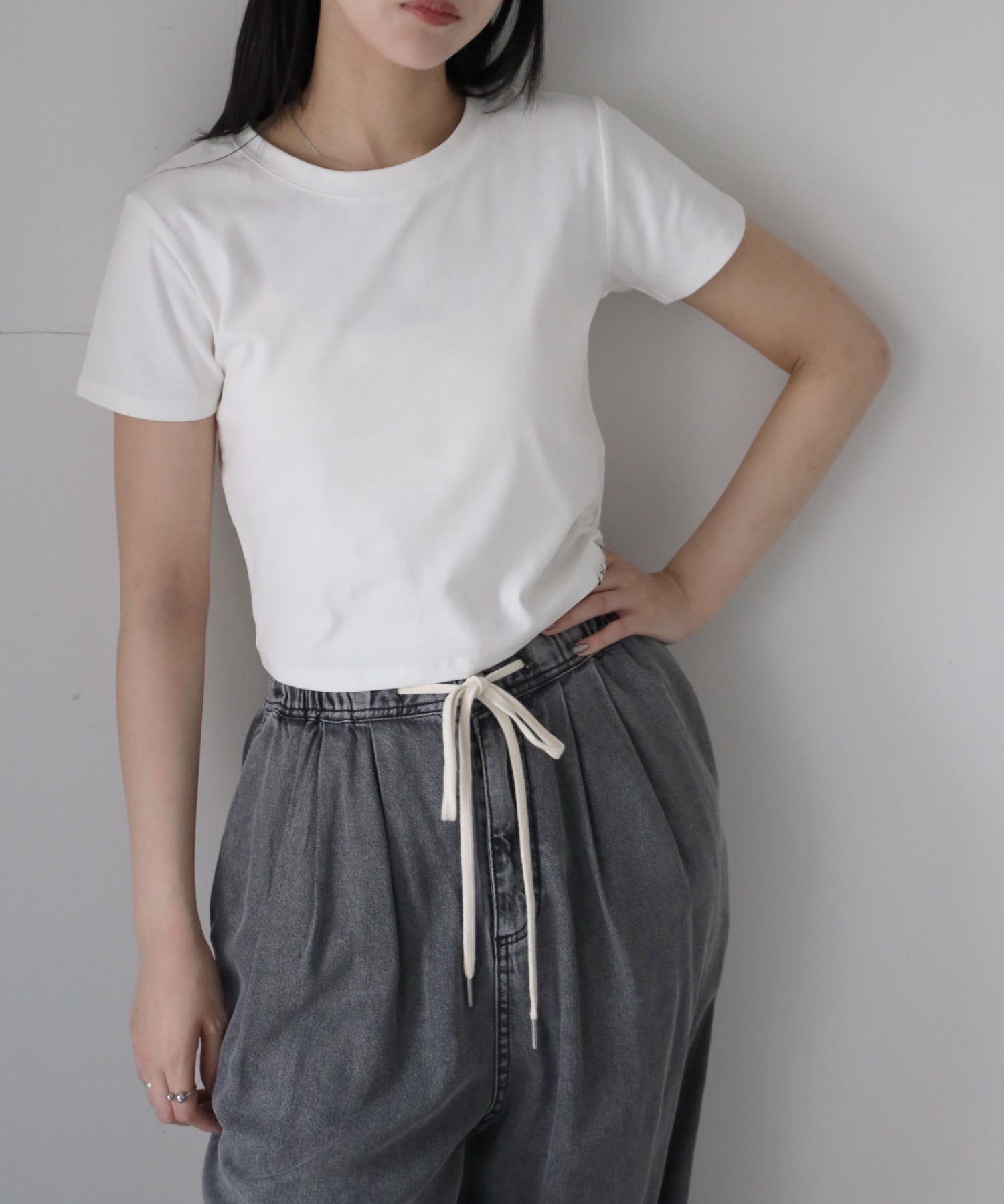 model：164cm. 着用サイズ：FREE