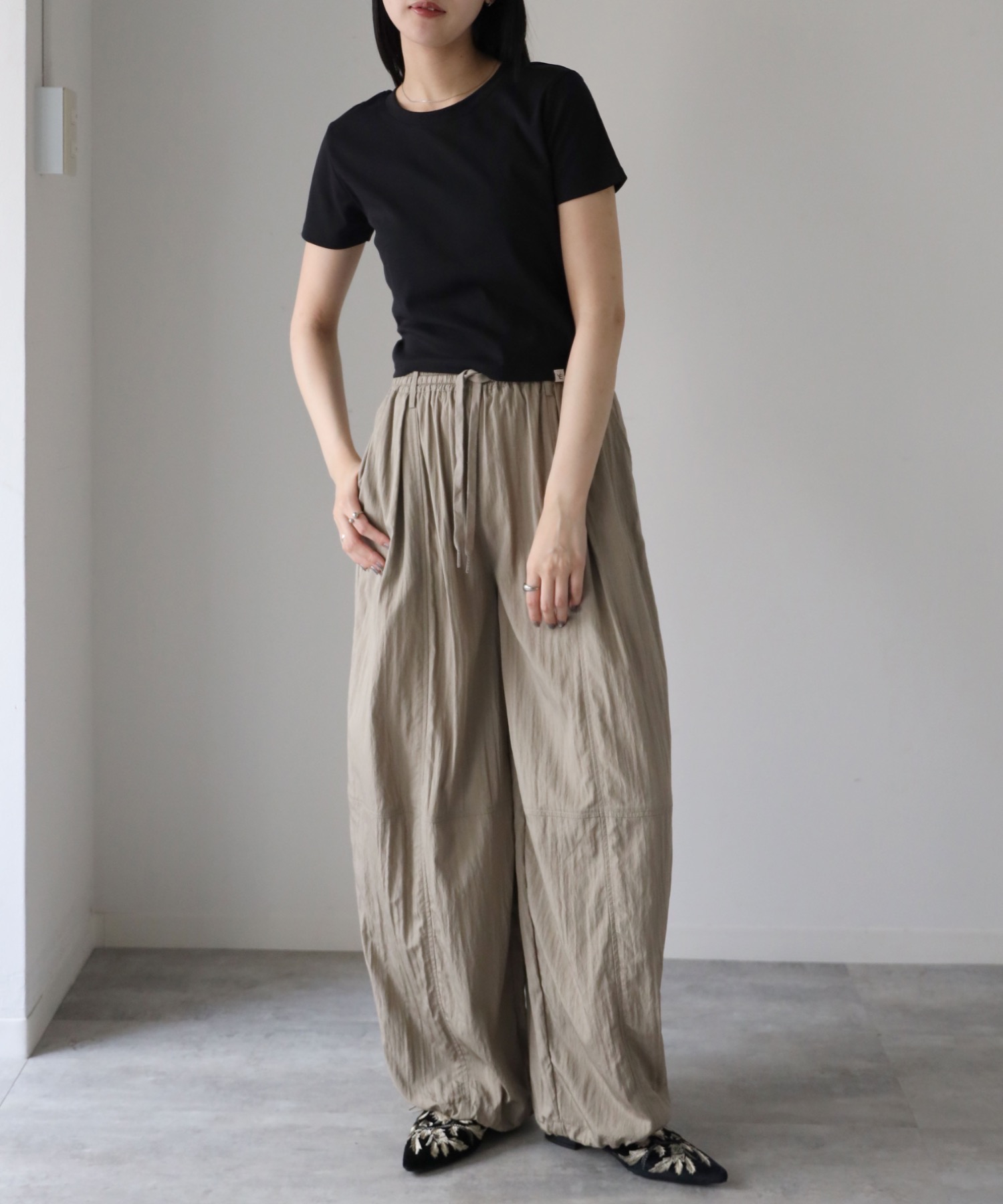 model：164cm. 着用サイズ：FREE