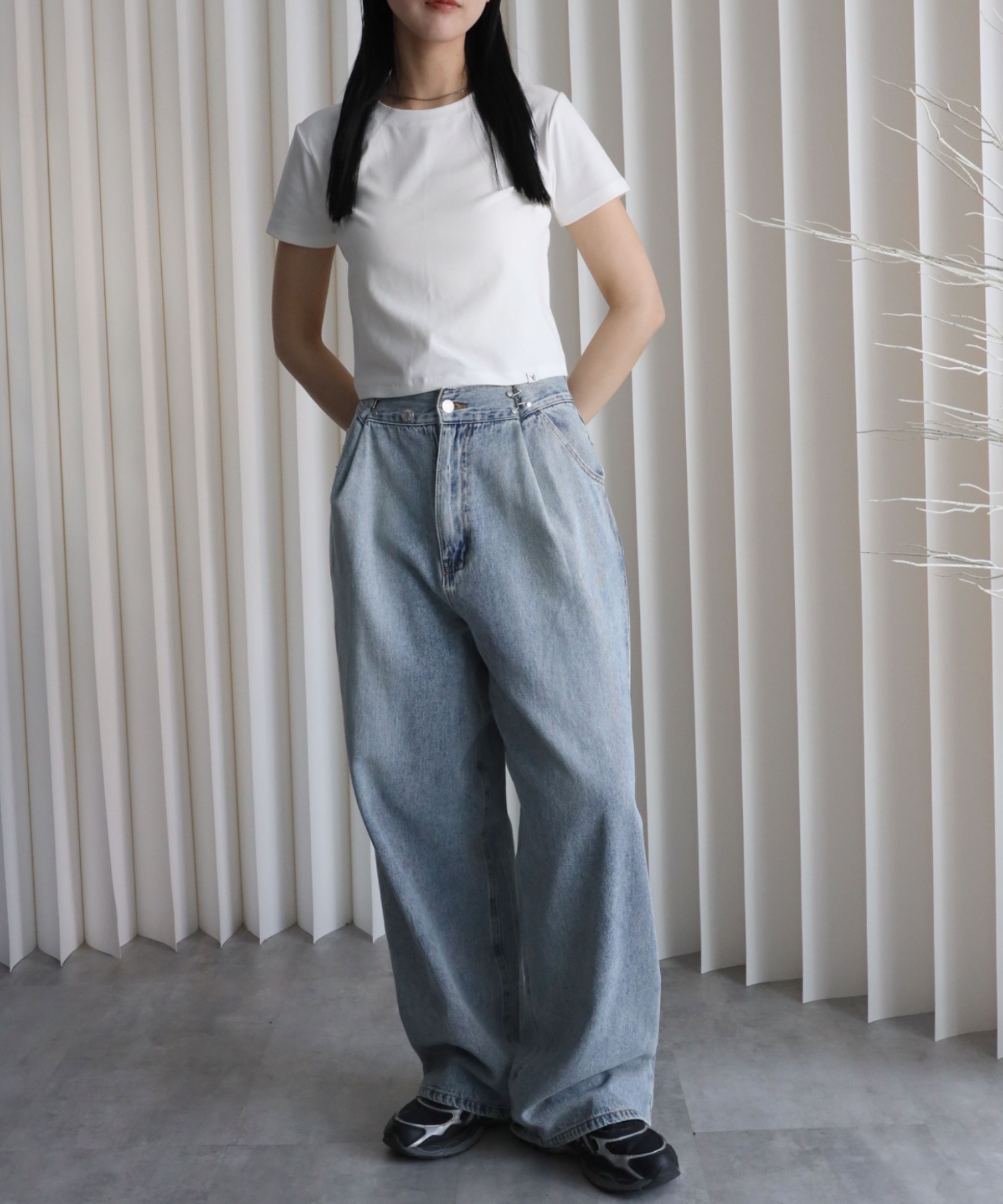 model：164cm. 着用サイズ：FREE