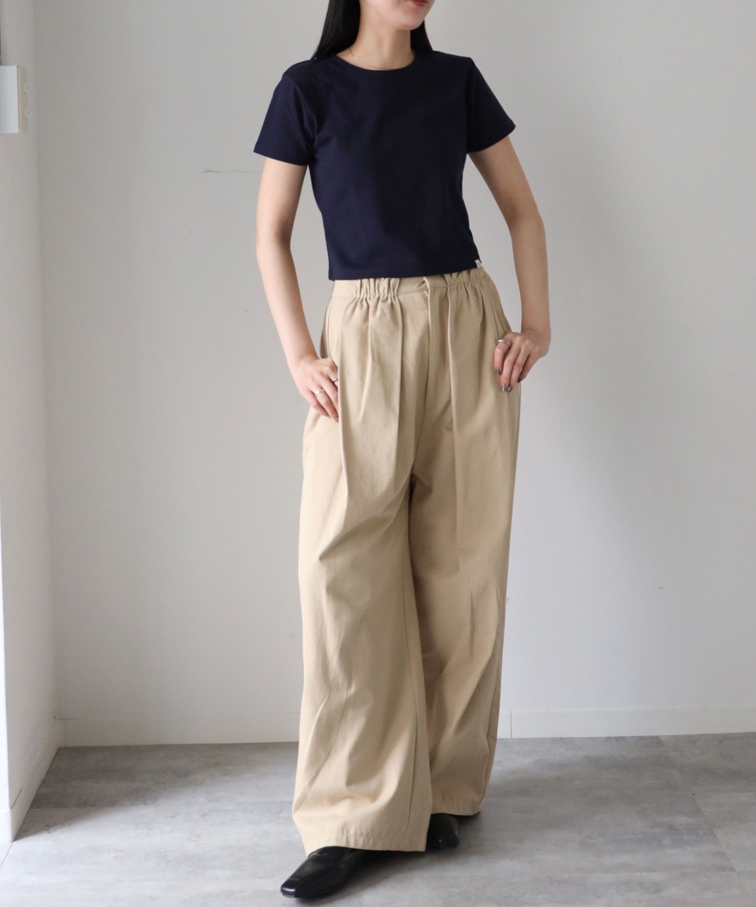model：164cm. 着用サイズ：FREE