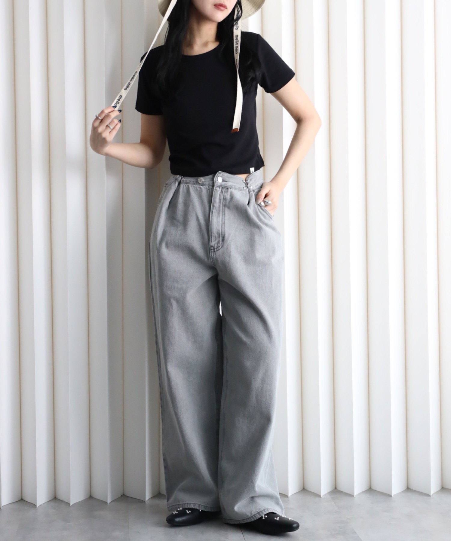 model：164cm. 着用サイズ：FREE