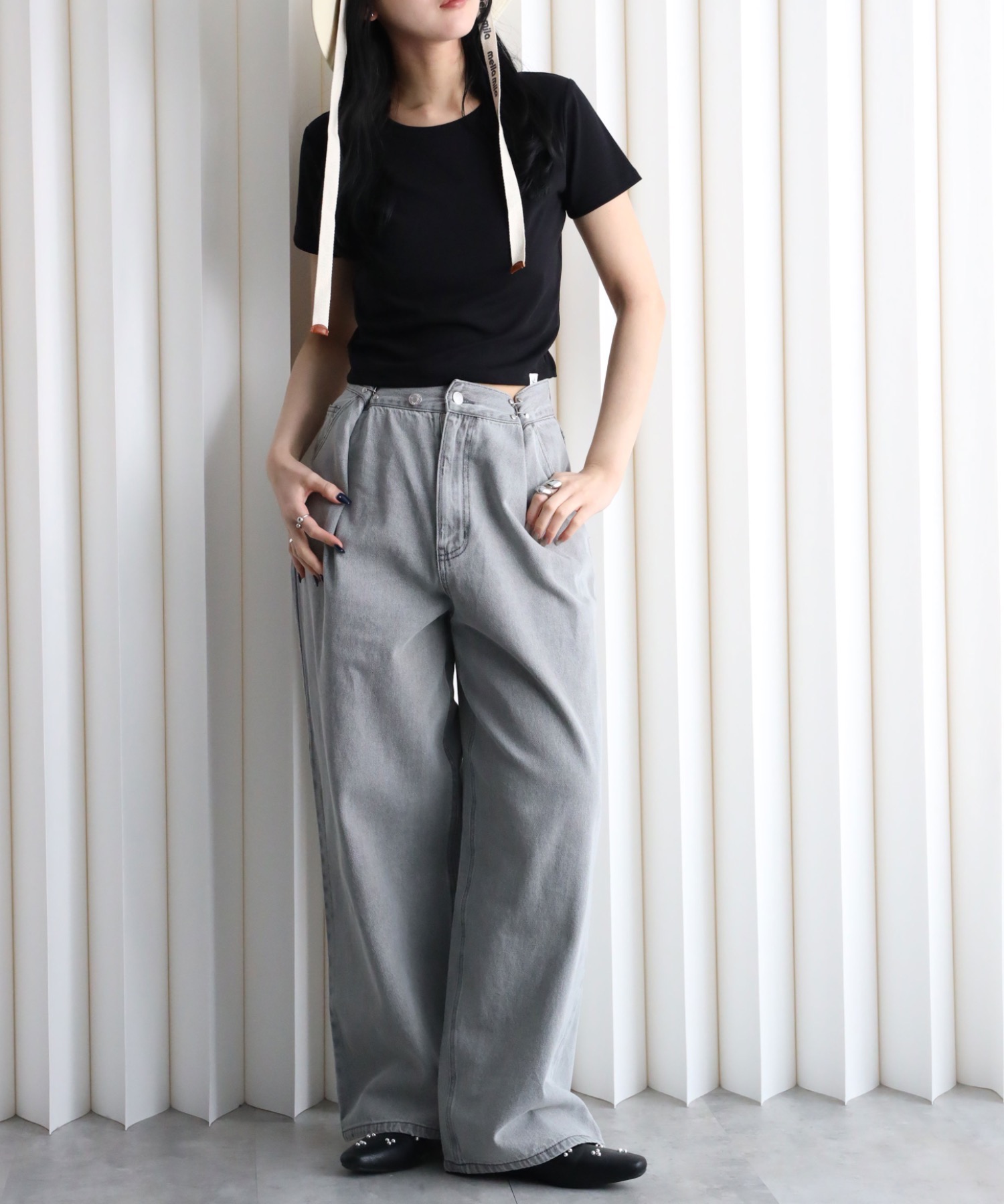 model：164cm. 着用サイズ：FREE