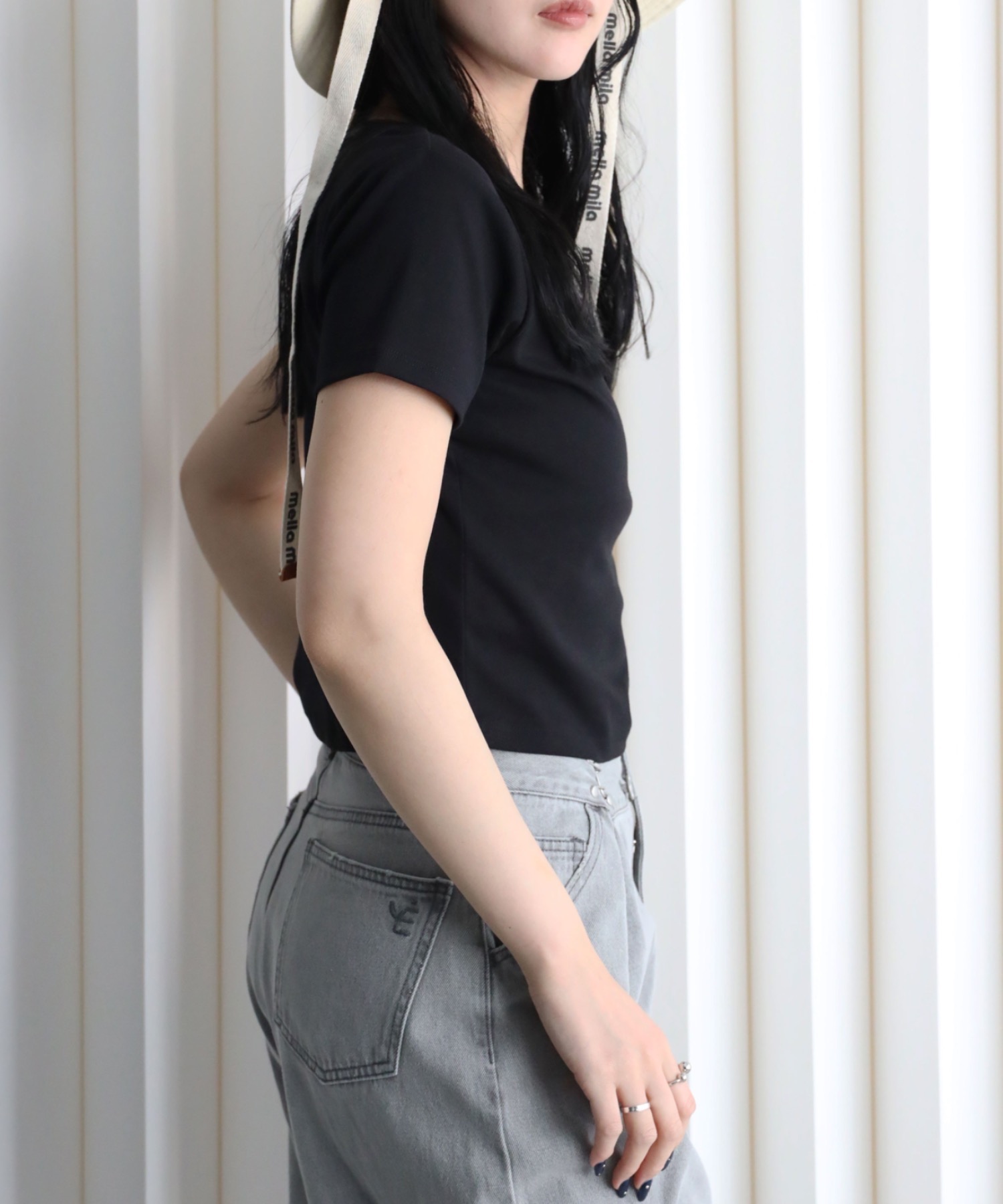 model：164cm. 着用サイズ：FREE