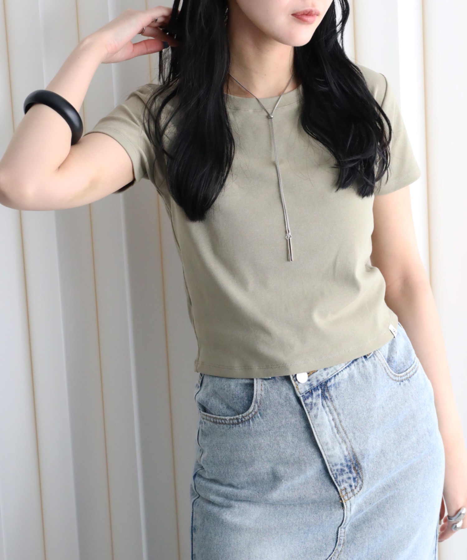 model：164cm. 着用サイズ：FREE