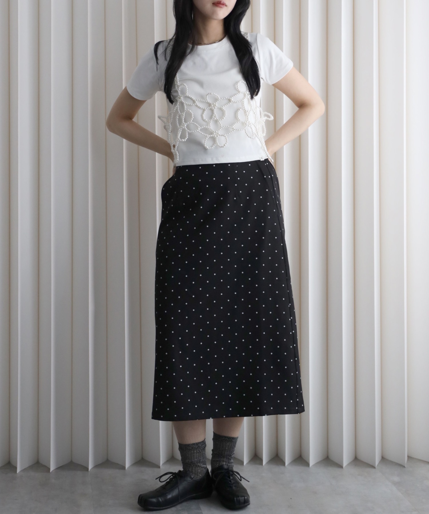 model：164cm. 着用サイズ：FREE