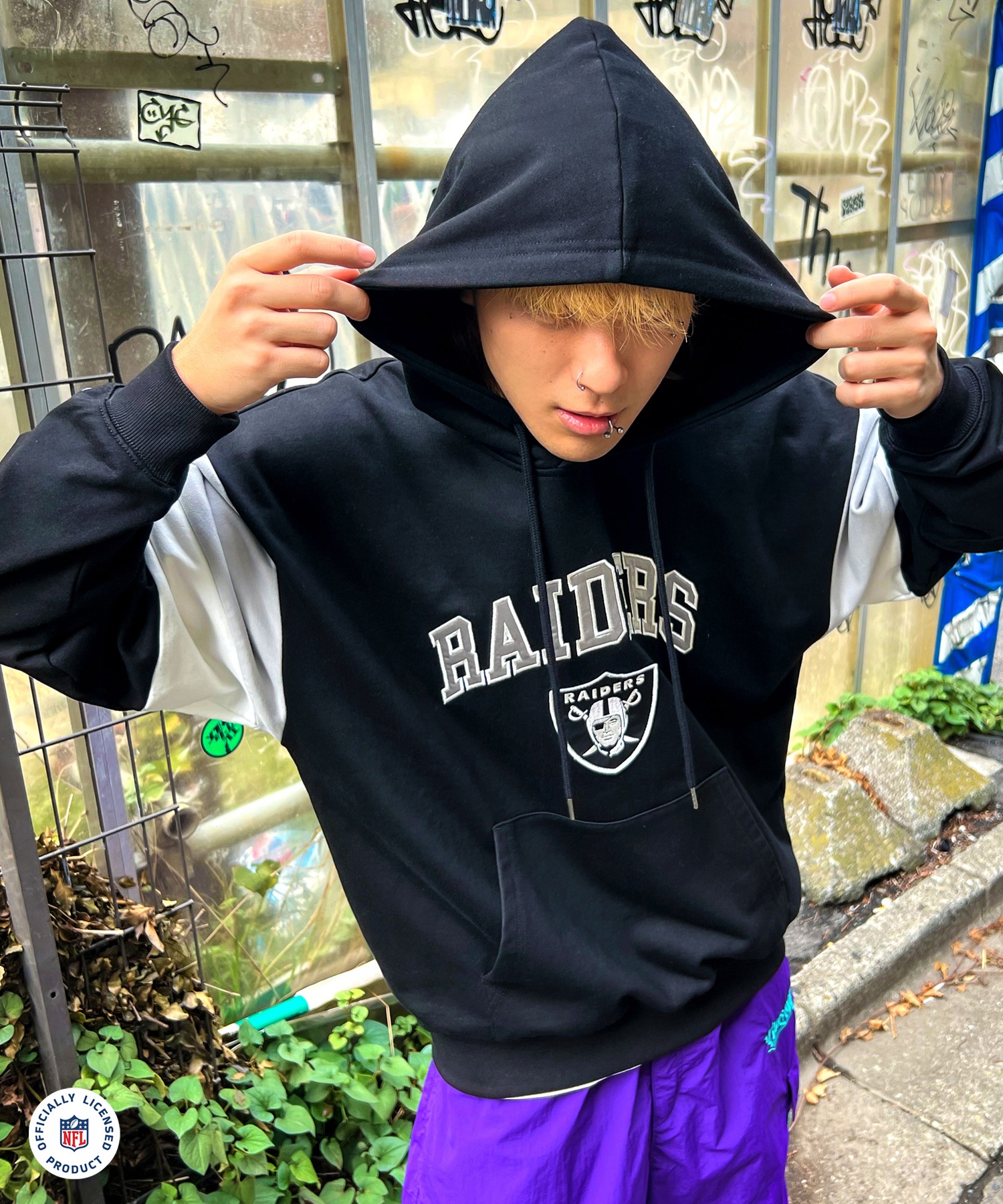 NFL×A'gem PULL HOODIE］アップリケ刺繍プルオーバーパーカー A'gem│A