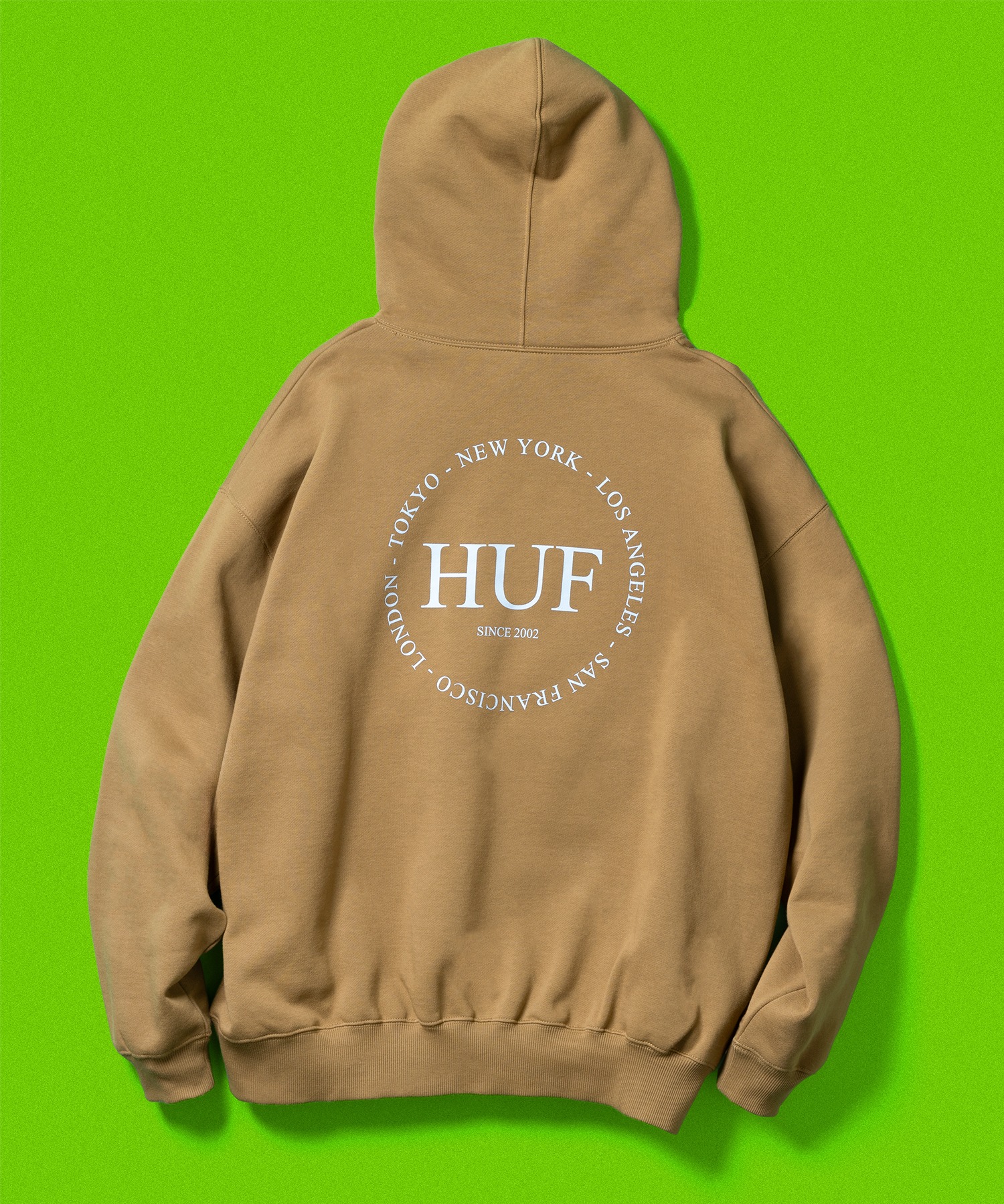 FINE PRINT FLEECE HOODIE / HUF ハフ ヘビーウェイト プリントロゴ パーカー