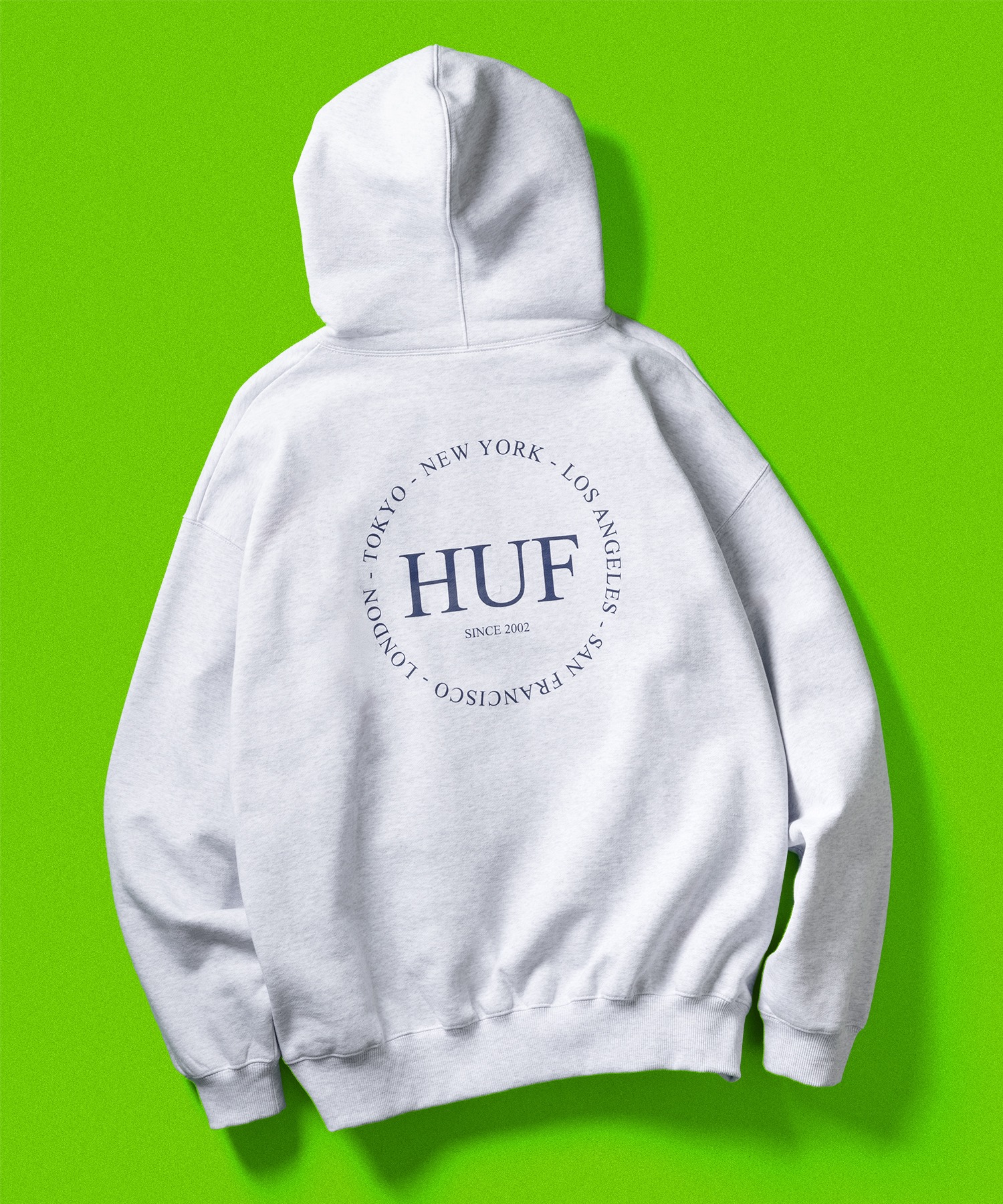 FINE PRINT FLEECE HOODIE / HUF ハフ ヘビーウェイト プリントロゴ パーカー