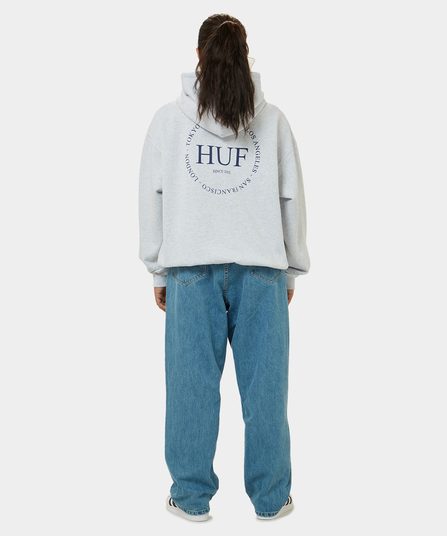FINE PRINT FLEECE HOODIE / HUF ハフ ヘビーウェイト プリントロゴ パーカー