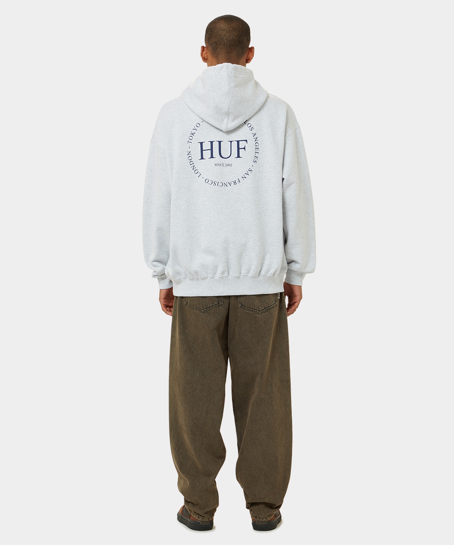 FINE PRINT FLEECE HOODIE / HUF ハフ ヘビーウェイト プリントロゴ パーカー