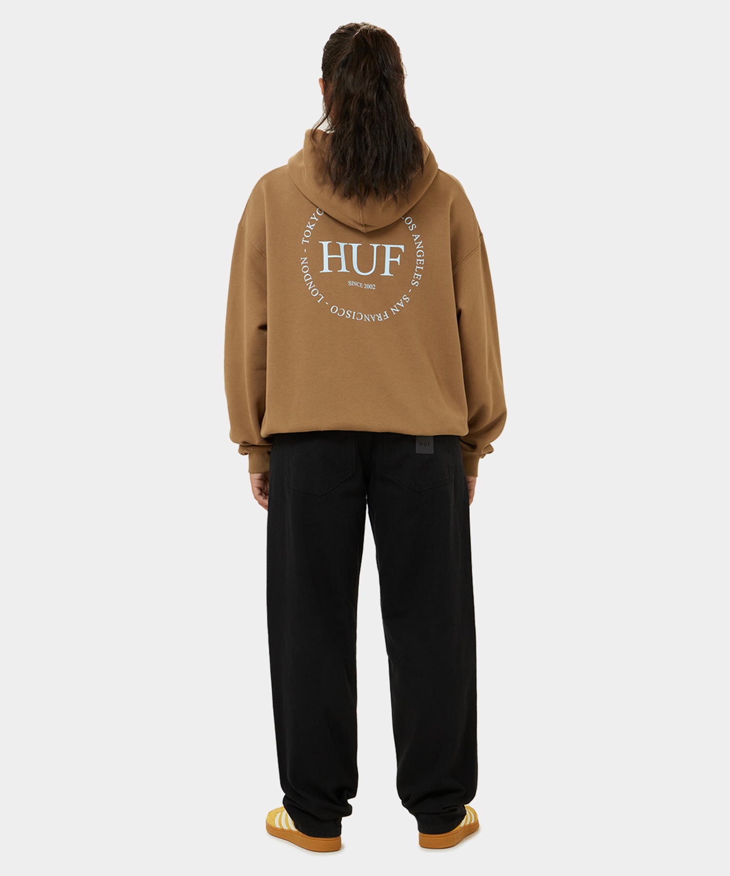 FINE PRINT FLEECE HOODIE / HUF ハフ ヘビーウェイト プリントロゴ パーカー