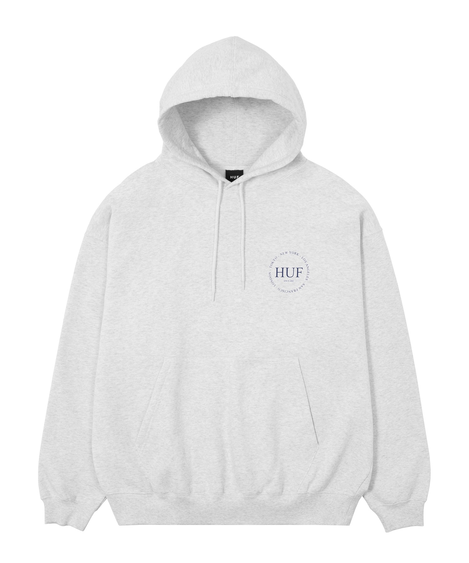 FINE PRINT FLEECE HOODIE / HUF ハフ ヘビーウェイト プリントロゴ パーカー
