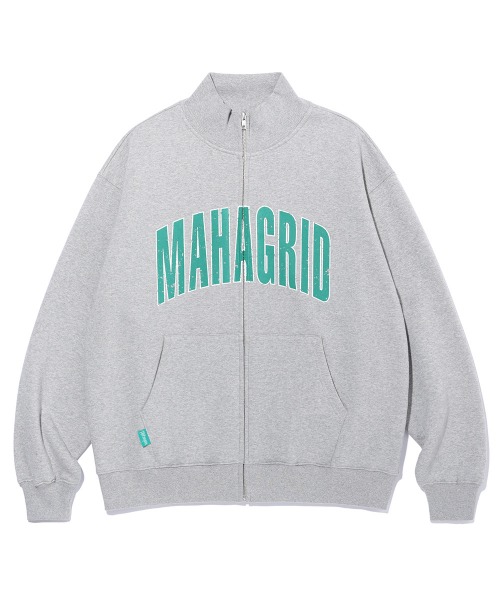 mahagrid/マハグリッド』FULL ZIP MOCK NECK SWEATSHIRT/フルジップ