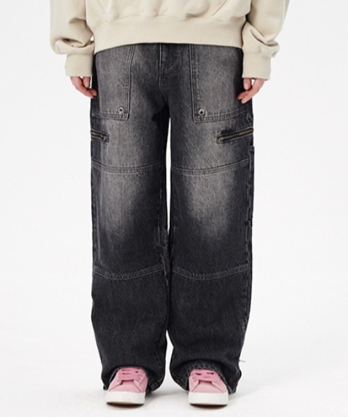 mahagrid/マハグリッド』FATIGUE ZIP DENIM PANT/ジップデニム