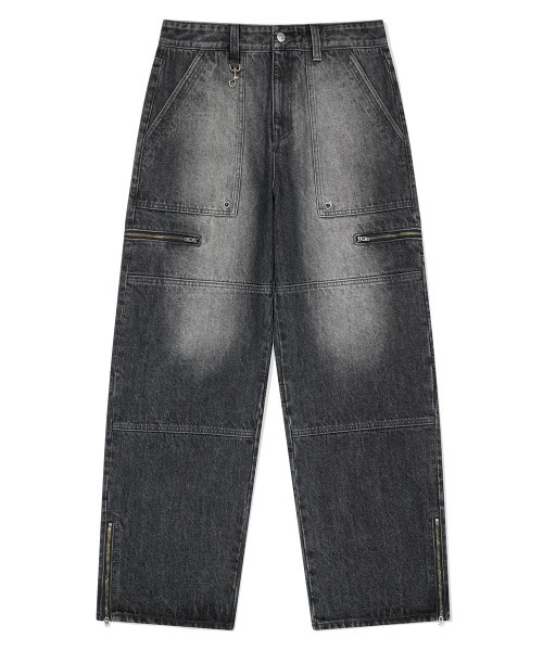 mahagrid/マハグリッド』FATIGUE ZIP DENIM PANT/ジップデニム