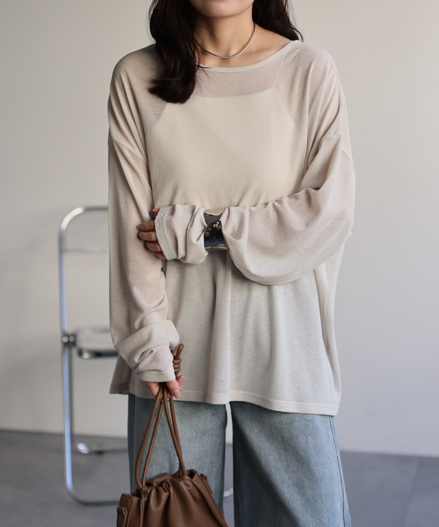 model：156cm 着用サイズ：FREE