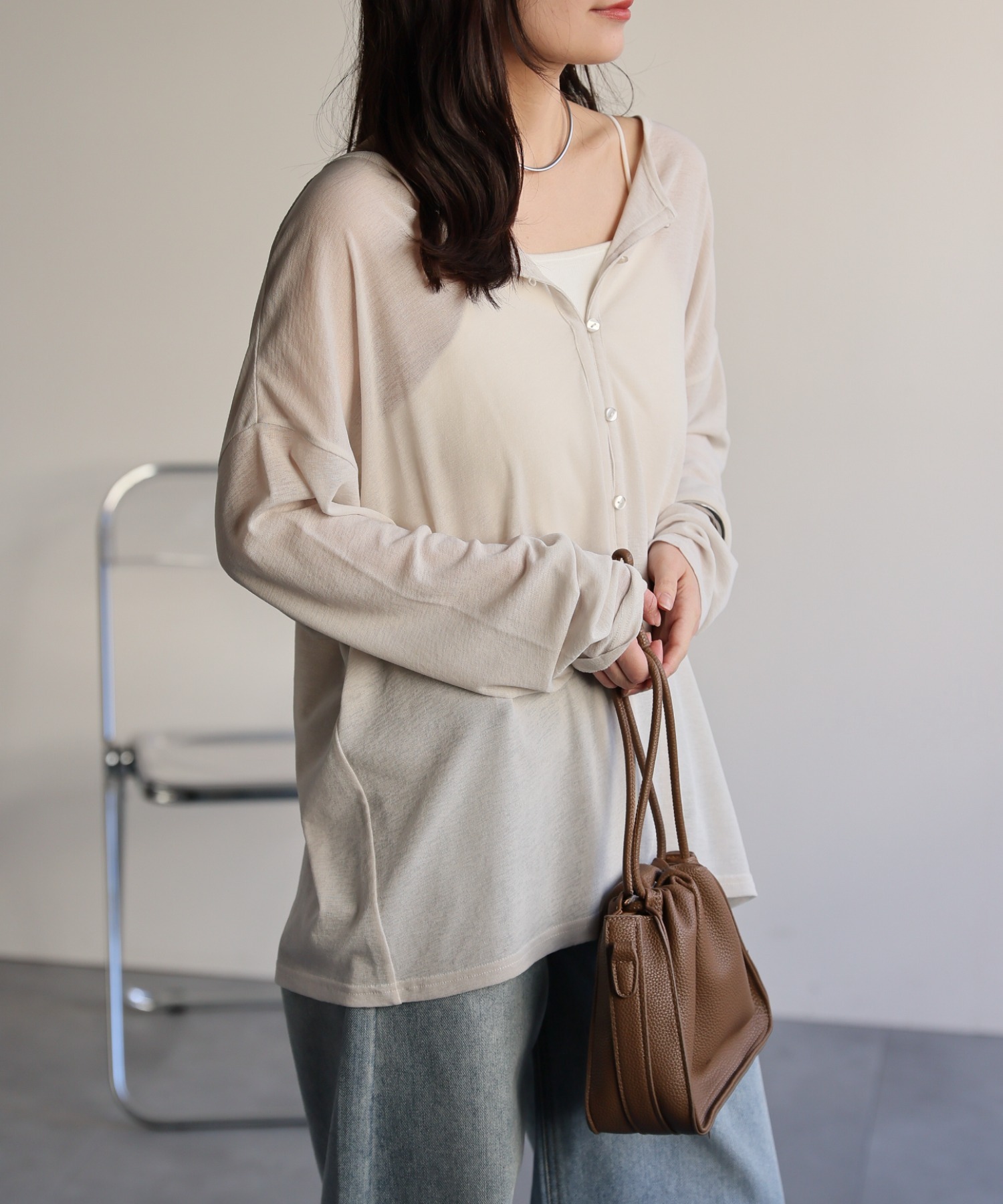 model：156cm 着用サイズ：FREE