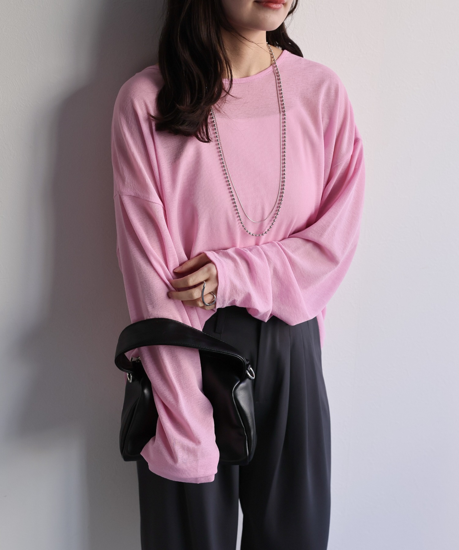 model：156cm 着用サイズ：FREE