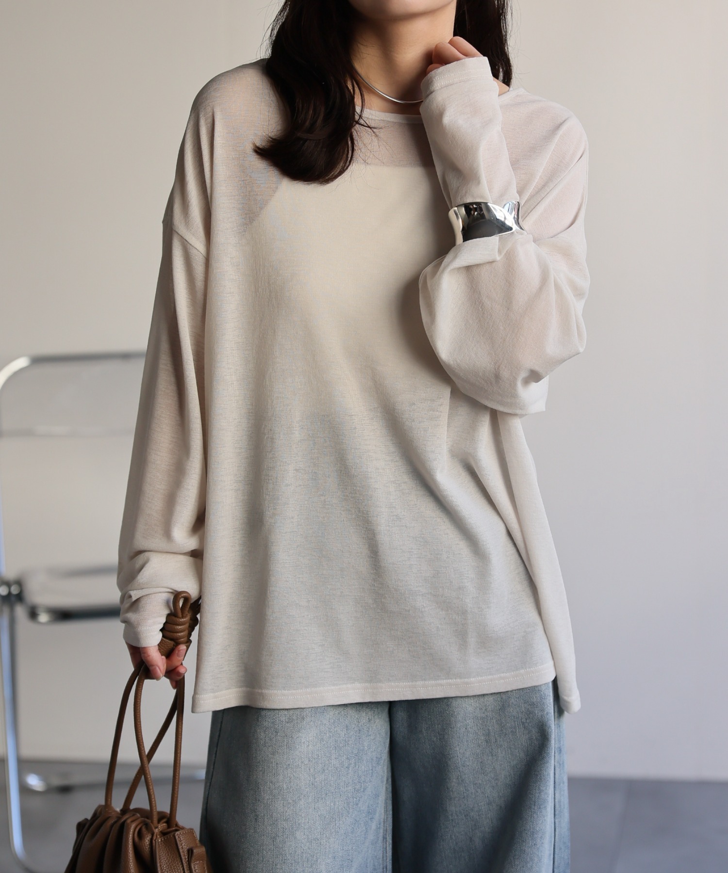 model：156cm 着用サイズ：FREE