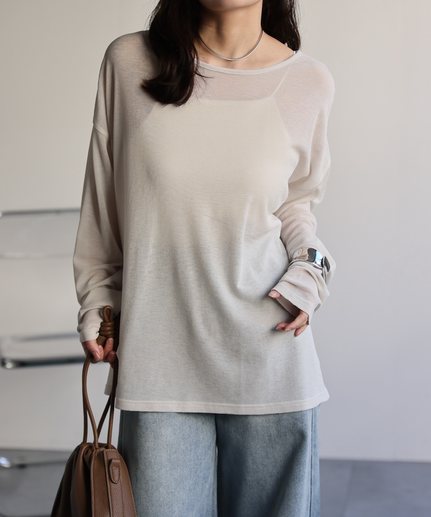 model：156cm 着用サイズ：FREE
